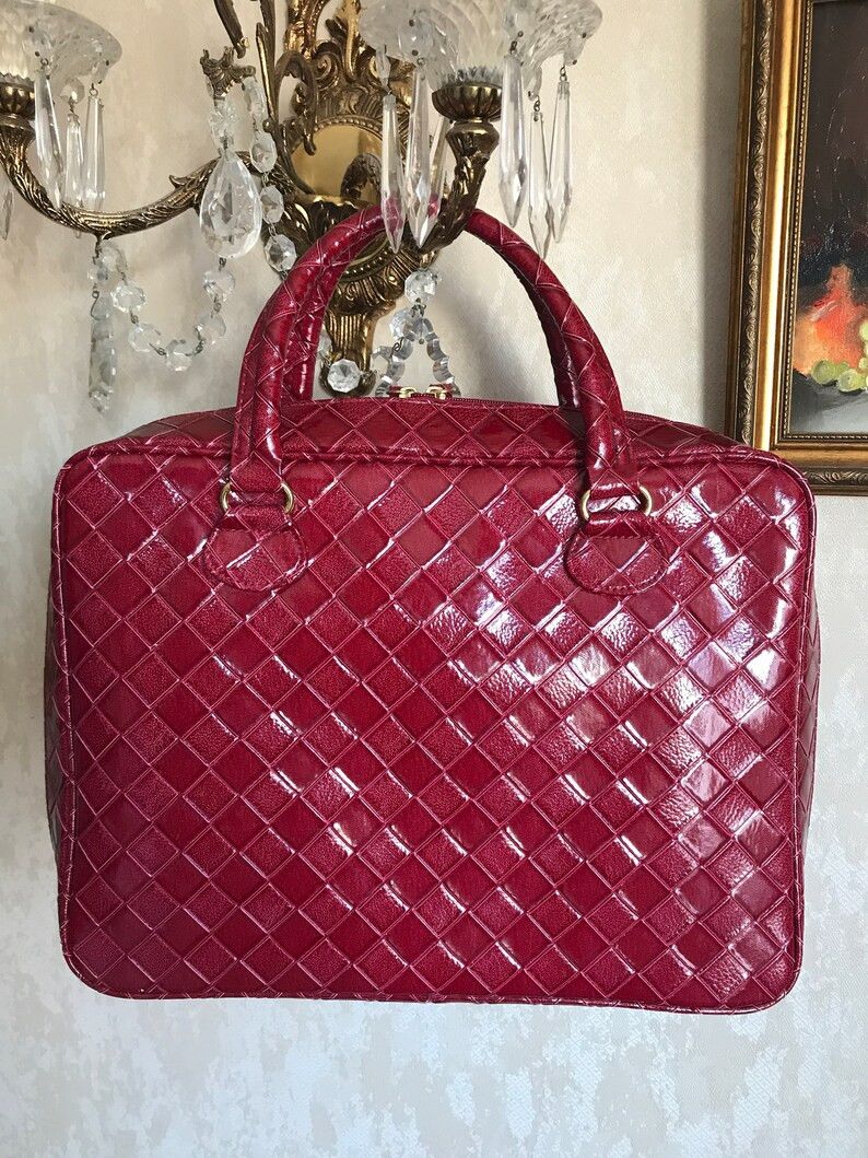 Vintage Vintage Cherry Red Bag briefcase Size ONE SIZE - 2 Thumbnail