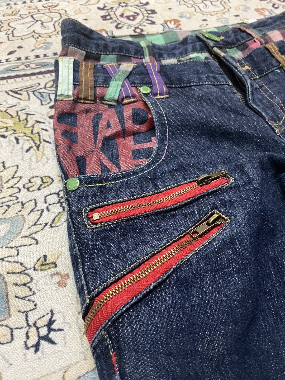Vintage 🔥 Double Waist Jeans X Cornflake Size US 32 / EU 48 - 3 Thumbnail