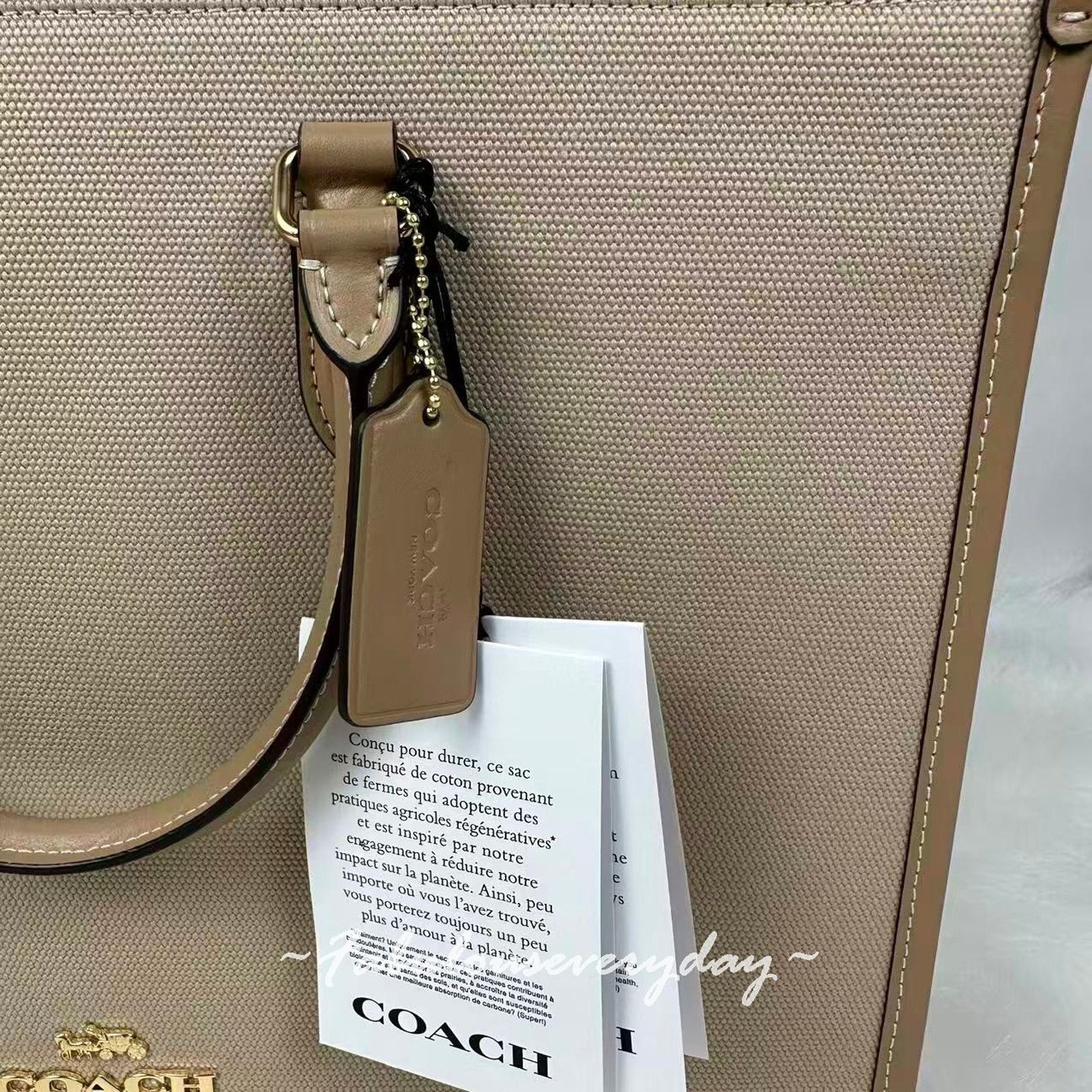 Coach Coach Maggie Tote Bag In Colorblock Canvas/Gold/Dark Natural Size ONE SIZE - 8 Thumbnail