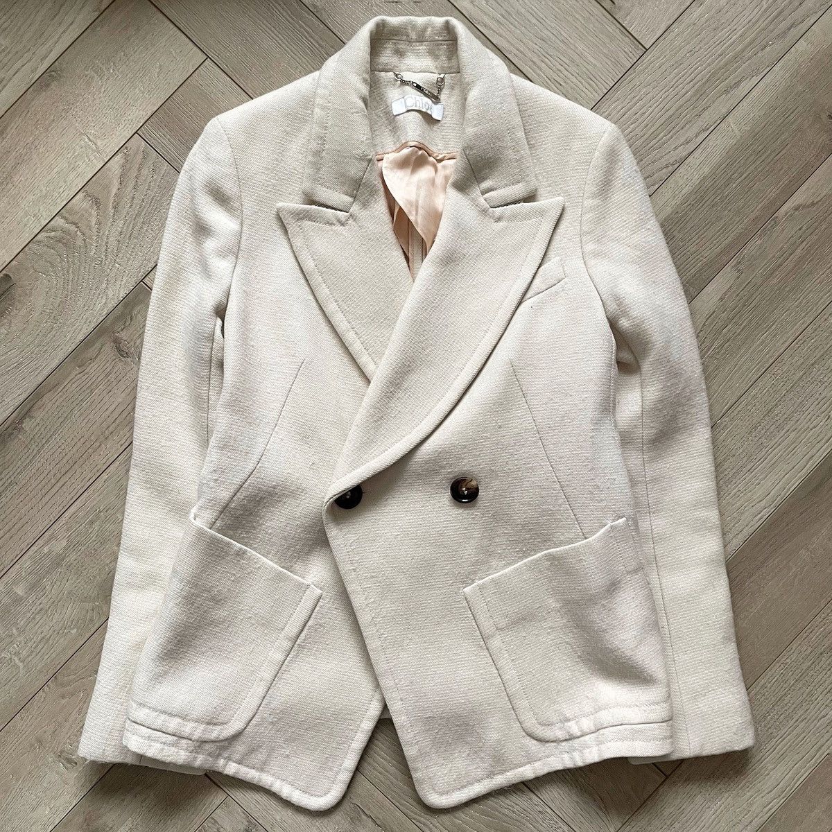 Chloe Chloé FW13 Clare Waight Keller Natural Virgin Wool Over Coat Size S / US 4 / IT 40 - 4 Thumbnail
