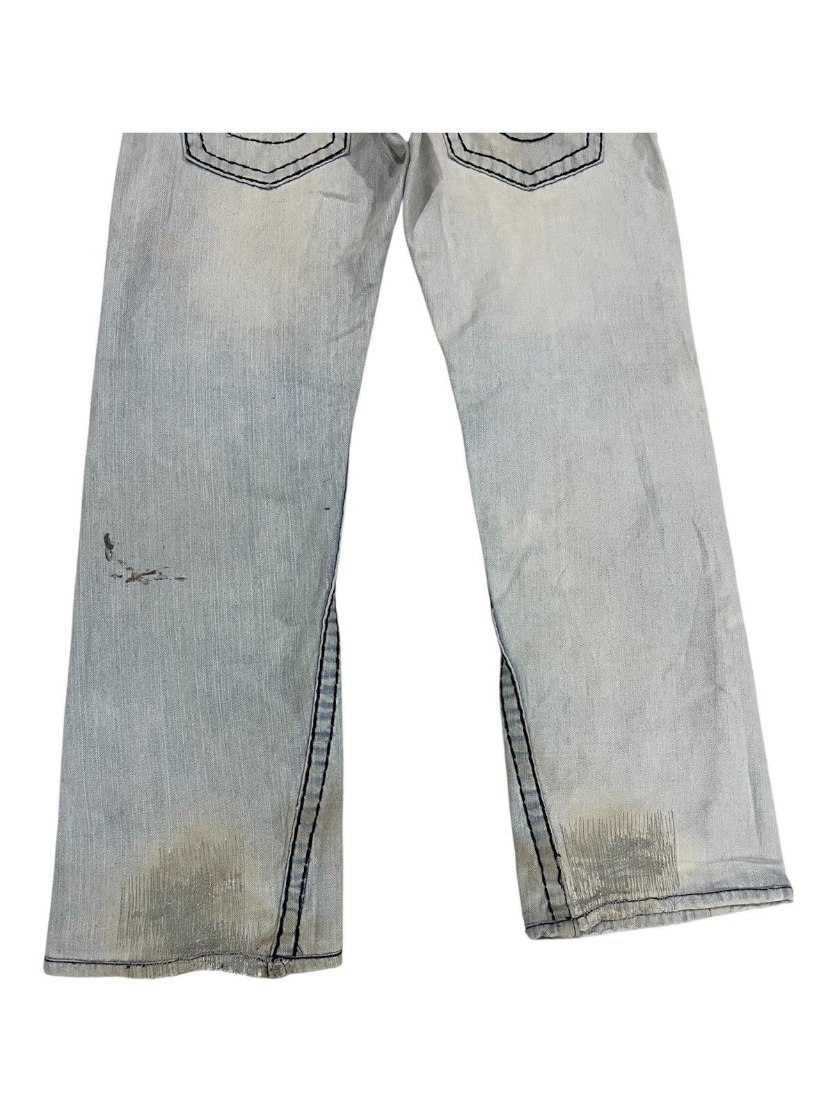Ed Hardy Y2K True Religion Billy Super T Distressed Baggy Jeans Denim Size US 32 / EU 48 - 8 Thumbnail