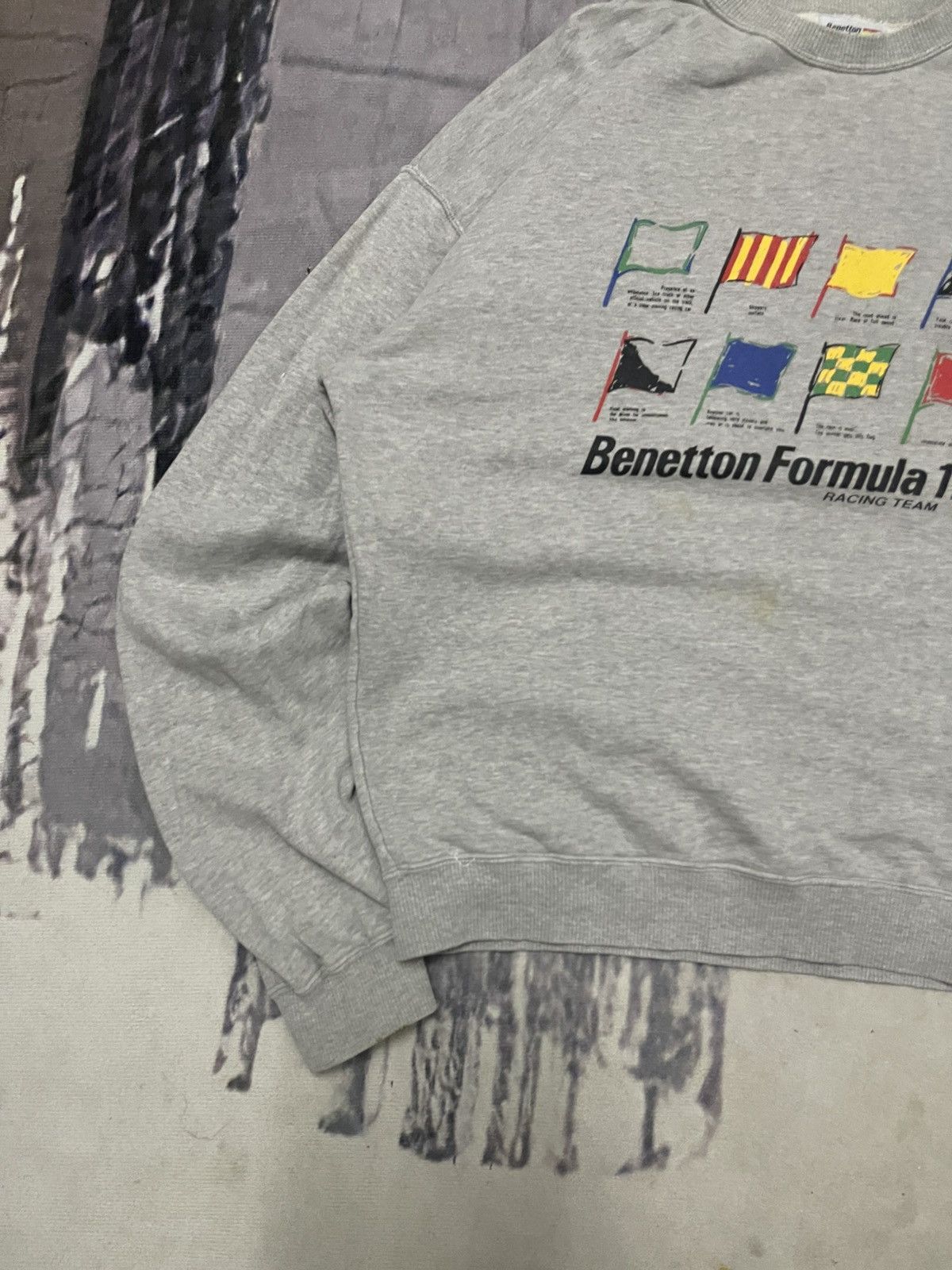 United Colors Of Benetton 90s UNITED COLORS OF BENETTON FORMULA 1 RACING TEAM CREWNECK Size US L / EU 52-54 / 3 - 4 Thumbnail
