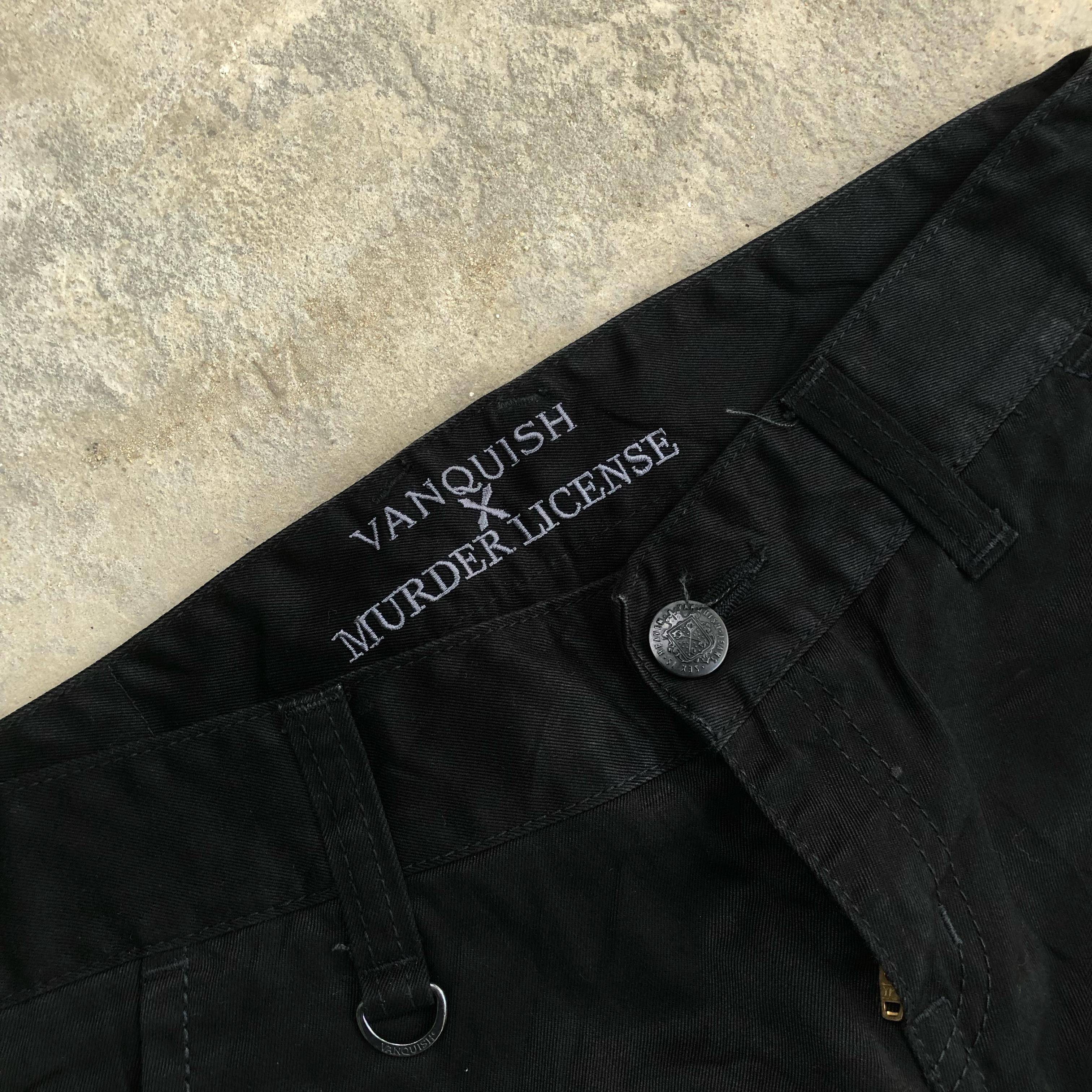 Murder License × Vanquish Vanquish Flared Black Jeans Size US 31 - 2 Thumbnail
