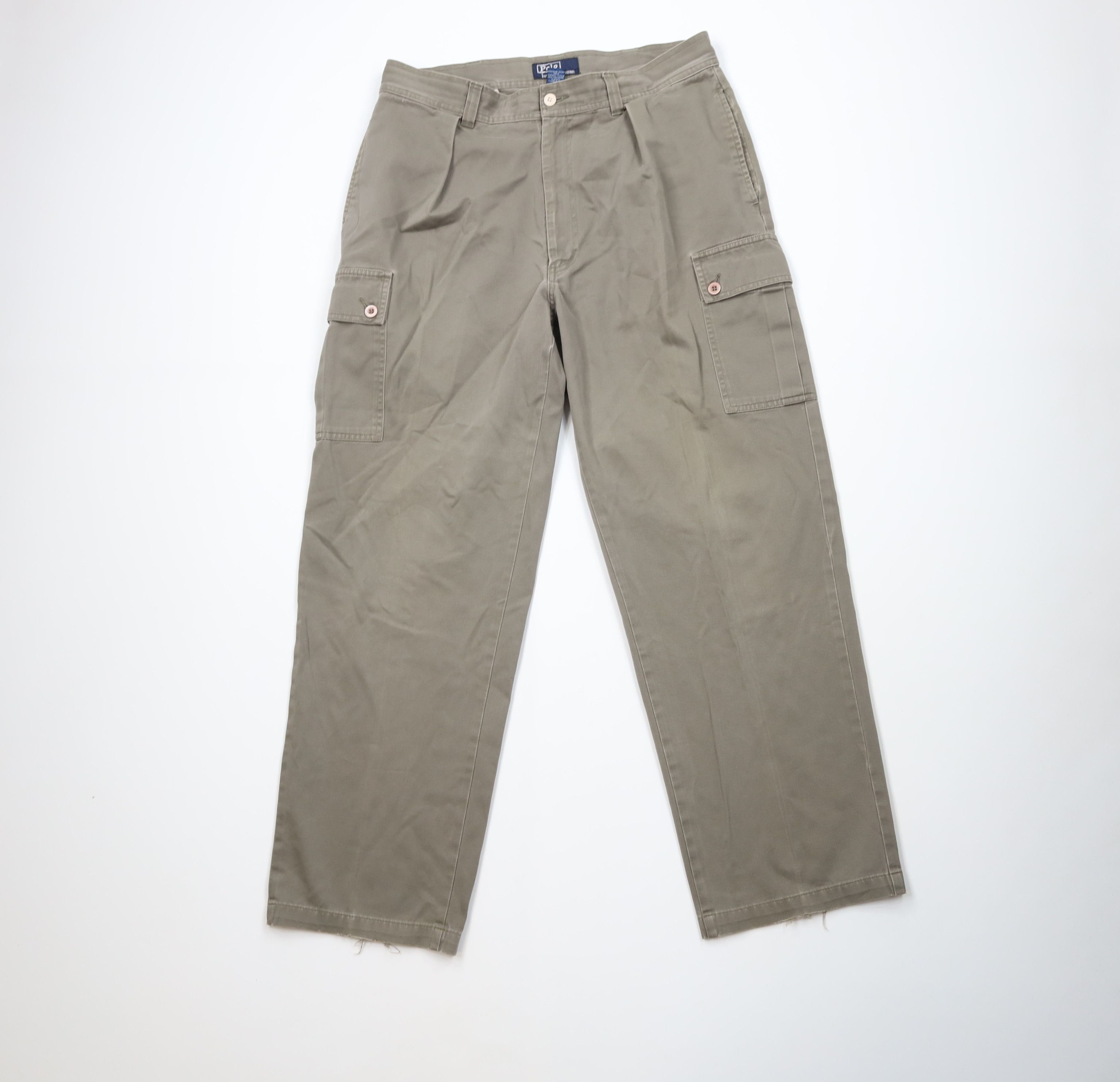 Ralph Lauren Vintage 90s Ralph Lauren Wide Leg Tarpoon Cargo Pants Cotton Size US 34 / EU 50 - 1 Thumbnail