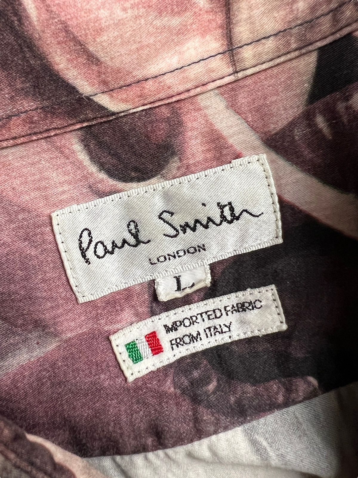 Paul Smith × Vintage 90s Paul Smith Elephant Motif Button Up Shirt Size US L / EU 52-54 / 3 - 9 Thumbnail