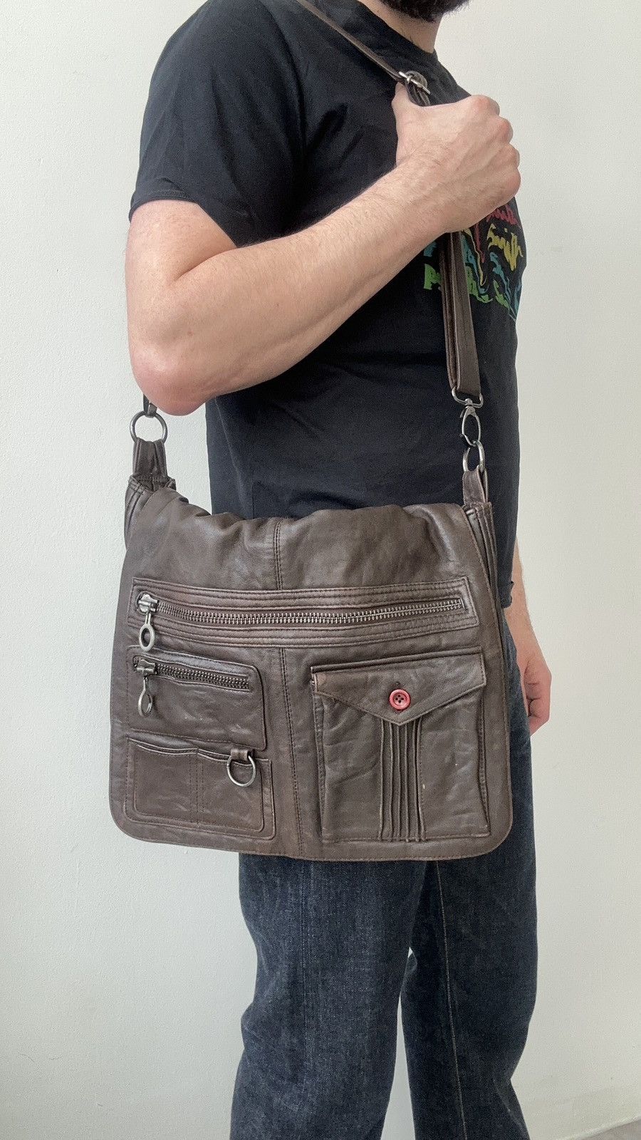 Allsaints AllSaints Infinite Leather Bag Messenger Crossbody Archive Size ONE SIZE - 2 Thumbnail