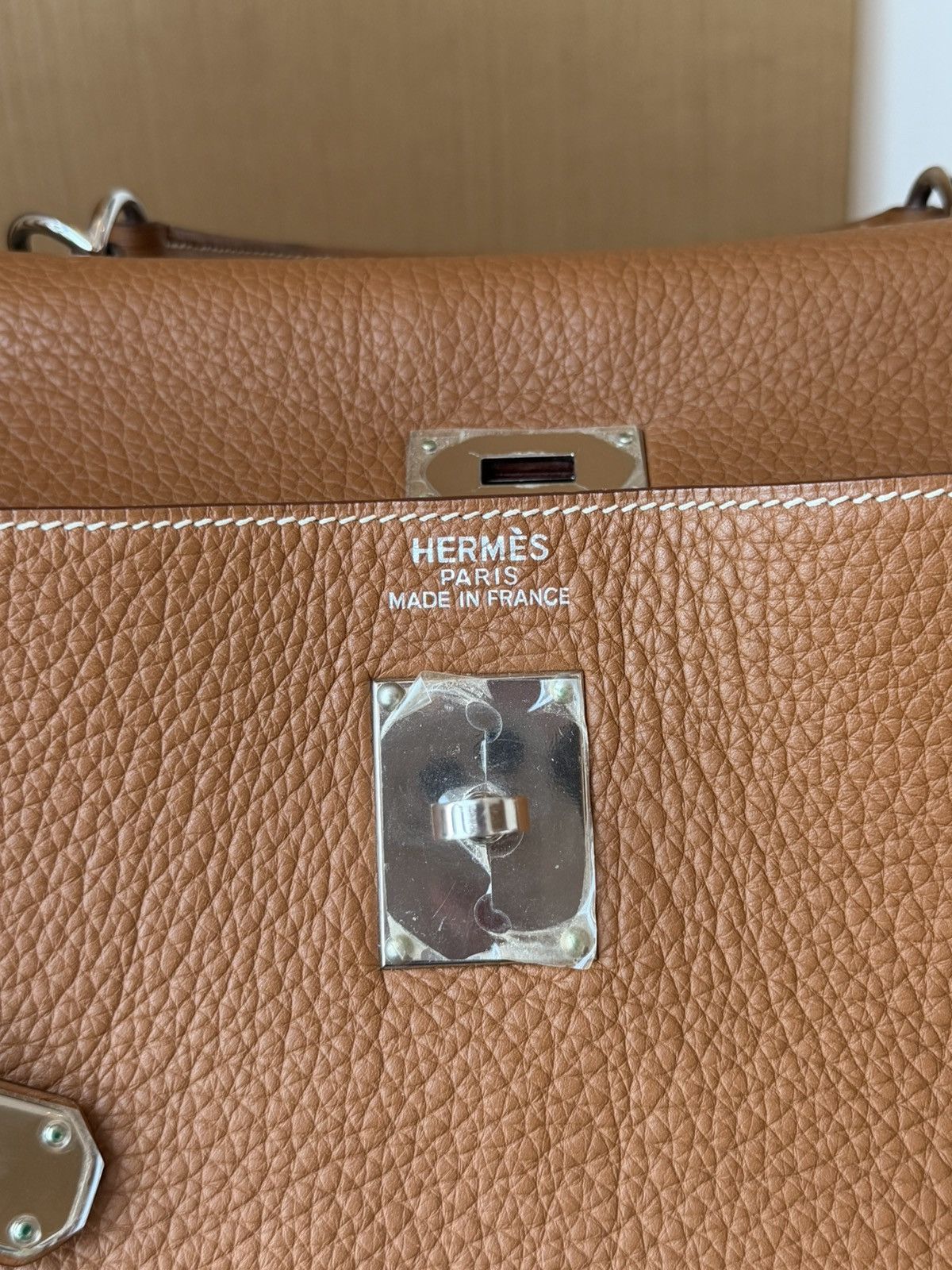 Hermes Hermes Gold Taurillon Clemence Kelly 50 Travel Bag Size ONE SIZE - 7 Thumbnail