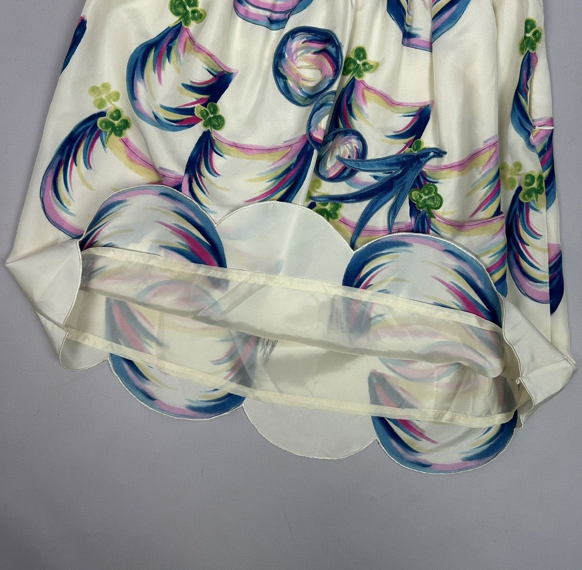 Designer × Japanese Brand × Tsumori Chisato Tsumori Chisato Floral Animal Printed Silk Skirt Size 3 / L Size 32" / US 10 / IT 46 - 18 Thumbnail