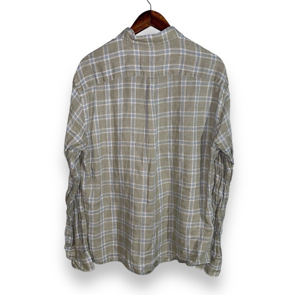 Peter Millar Peter Millar Sage Green 100% Linen Button Up Shirt Size L Size US L / EU 52-54 / 3 - 8 Thumbnail