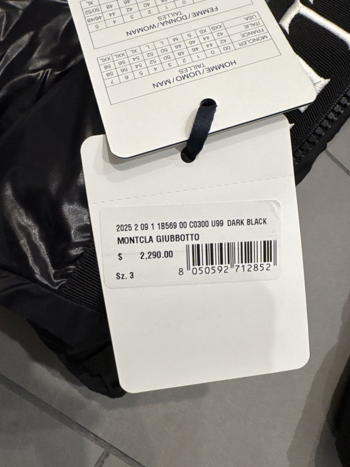 Moncler Moncler Montcla Giubbotto Jacket Black Size 3 (Large) NEW Size US L / EU 52-54 / 3 - 4 Thumbnail