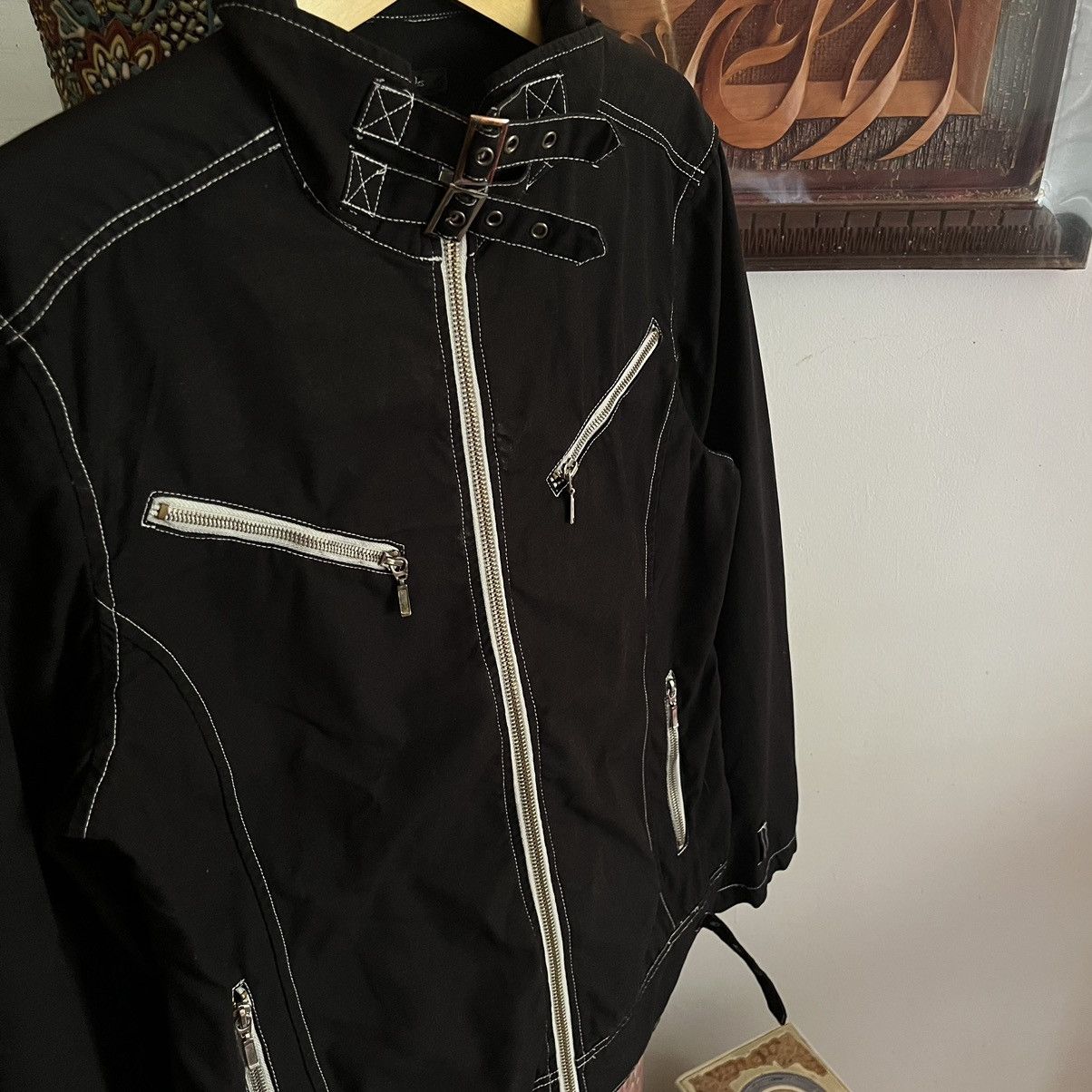 If Six Was Nine Zugue+ Bondage Double Buckle Neck Punk Jacket Size US L / EU 52-54 / 3 - 3 Thumbnail