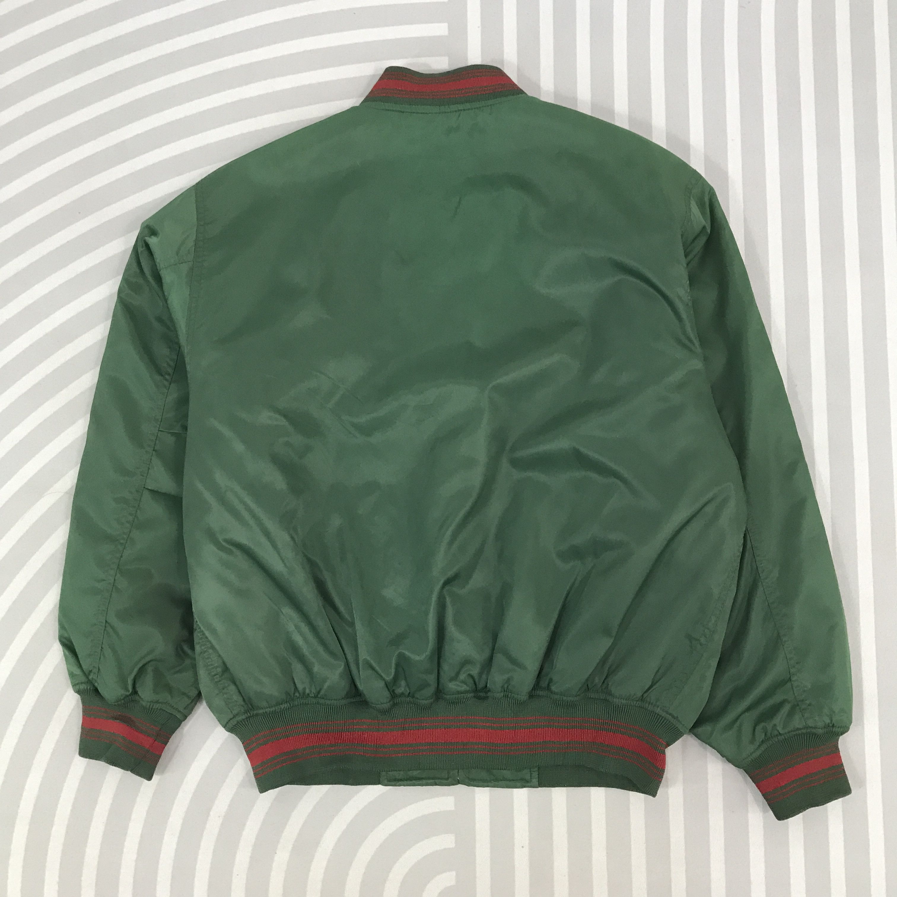 Converse × Vintage Vintage Converse All Star Bomber green Jacket Size US XL / EU 56 / 4 - 3 Thumbnail