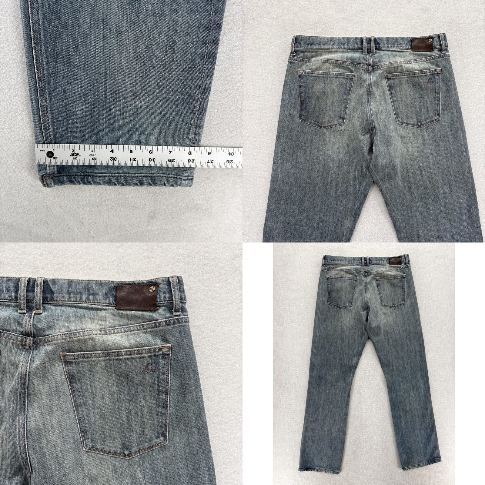 DL1961 DL1961 Vince Casual Straight Jeans Mens 34x32 Blue Medium Wash Comfort Denim Size US 34 / EU 50 - 9 Thumbnail