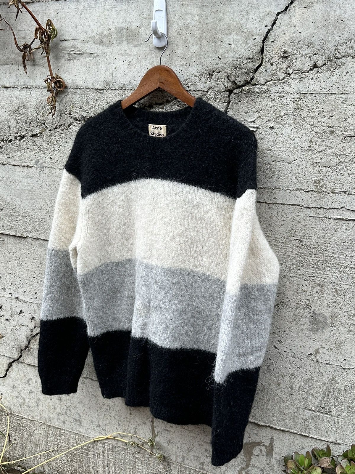 Acne Studios Acne Studios Cassie B FL PAW16 Cotton And Wool-blend Fleece  Black Sweater | Grailed