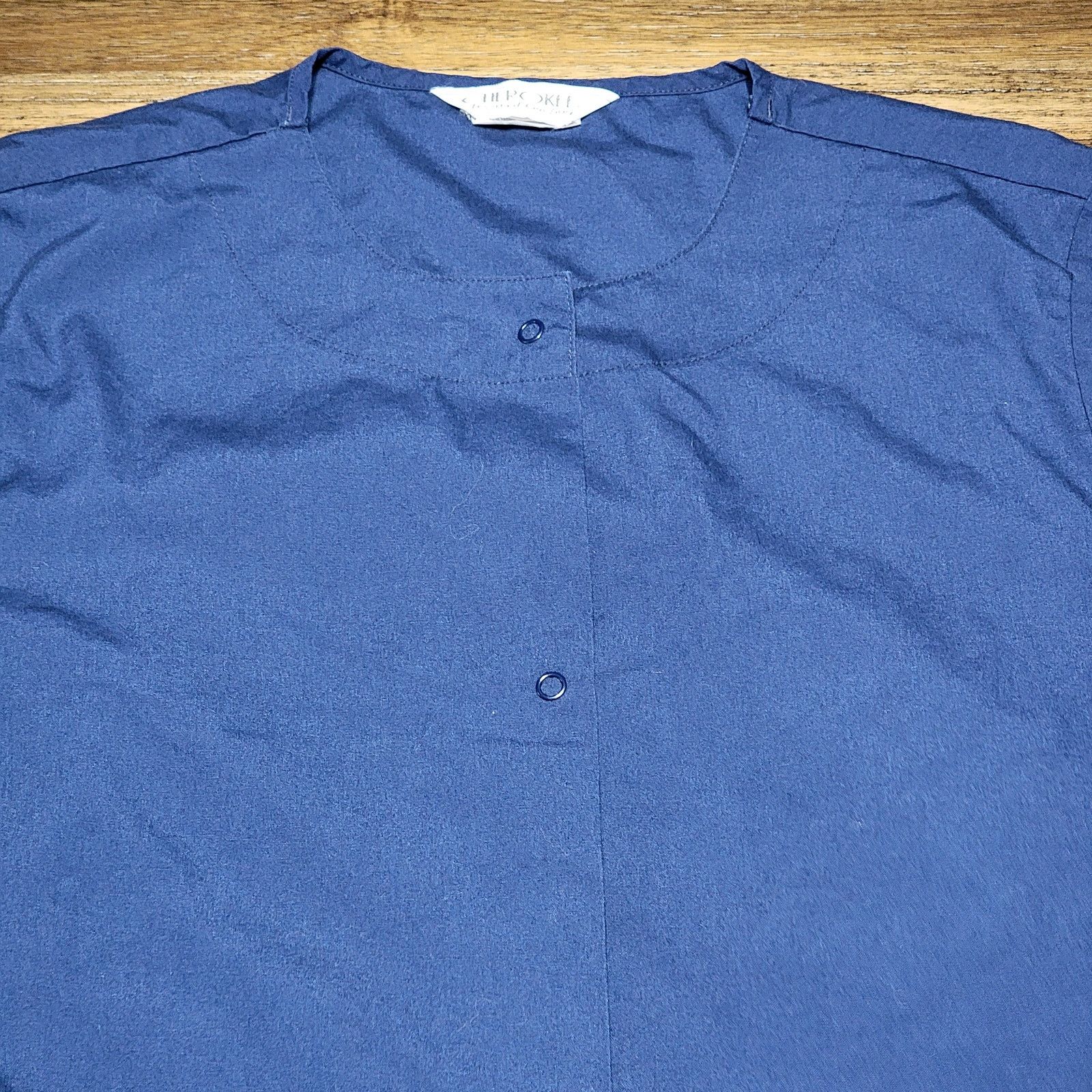 Cherokee Cherokee LS Scrub Full Snap Navy Jacket - Size Small Size S / US 4 / IT 40 - 2 Thumbnail