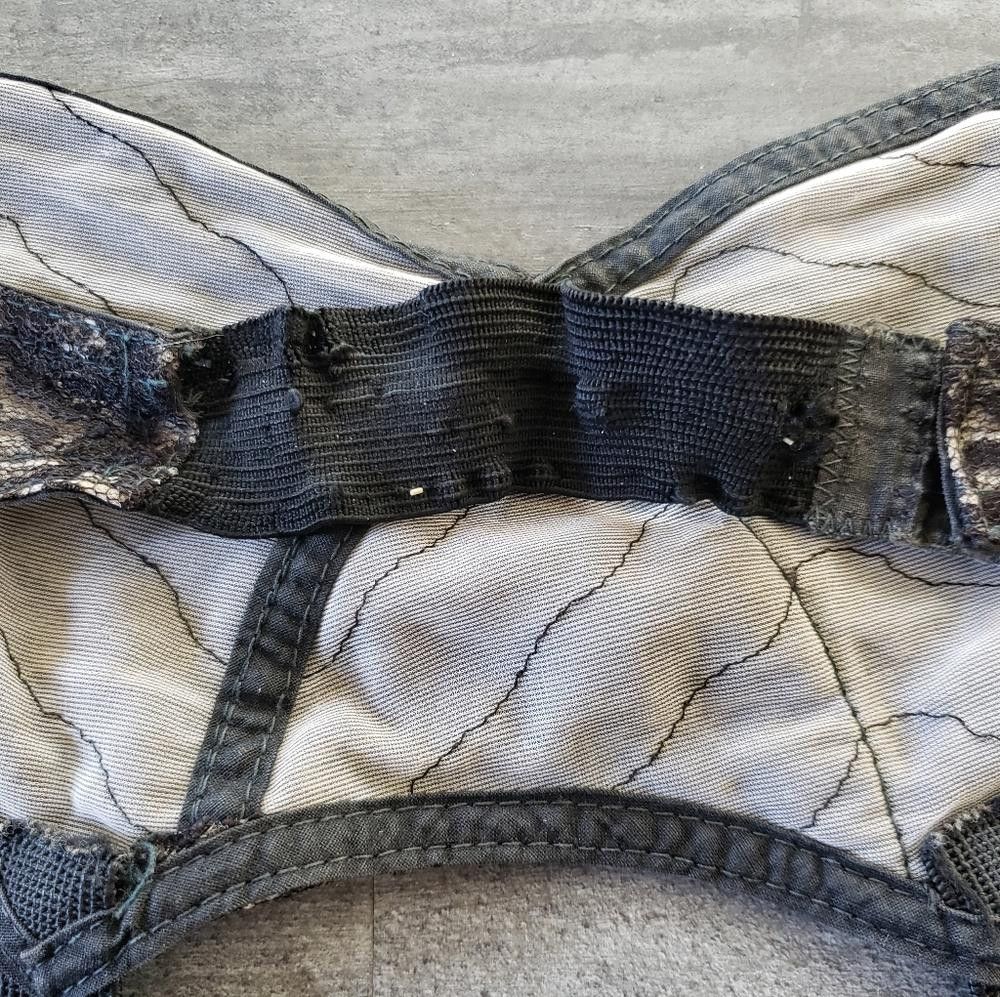 Designer Black Nude Lace Detailed Lingerie Garter Belt Size ONE SIZE - 3 Thumbnail
