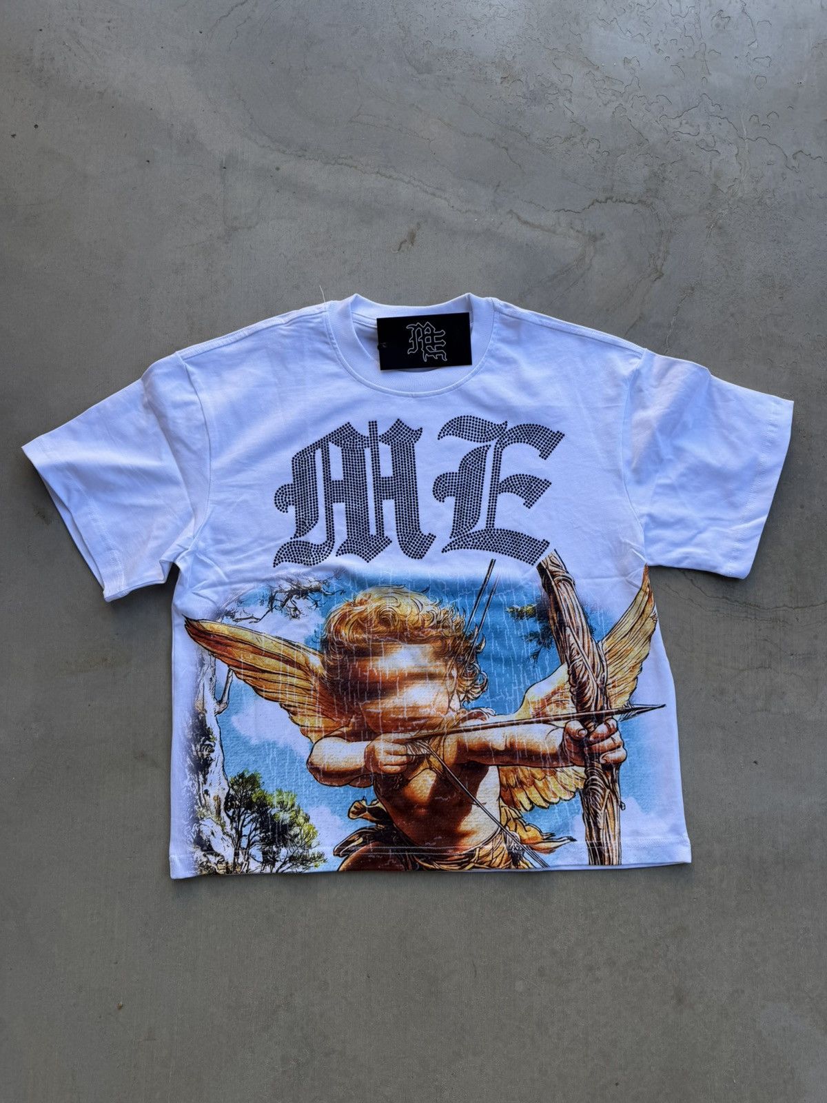 Other Mixed Emotions Rhinestone Angel Tee White Small NWT Size US S / EU 44-46 / 1 - 1 Thumbnail
