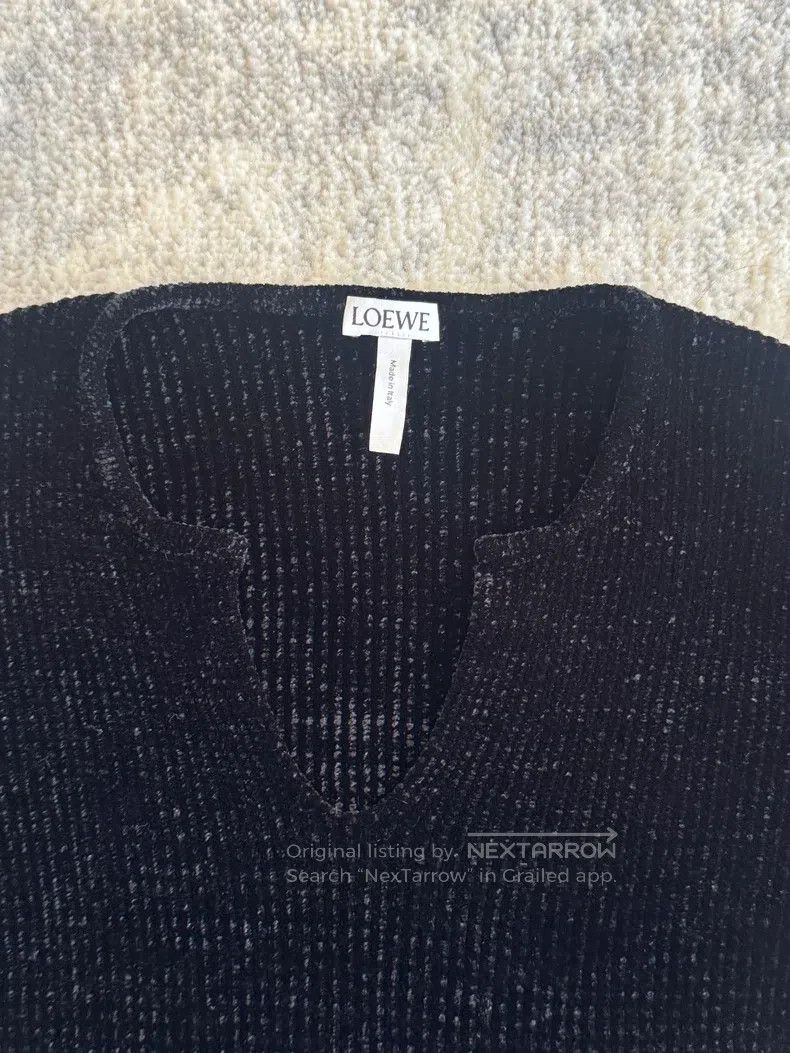 Loewe Loewe Women's Black Top with a Touch of Velvet Size S / US 4 / IT 40 - 2 Thumbnail