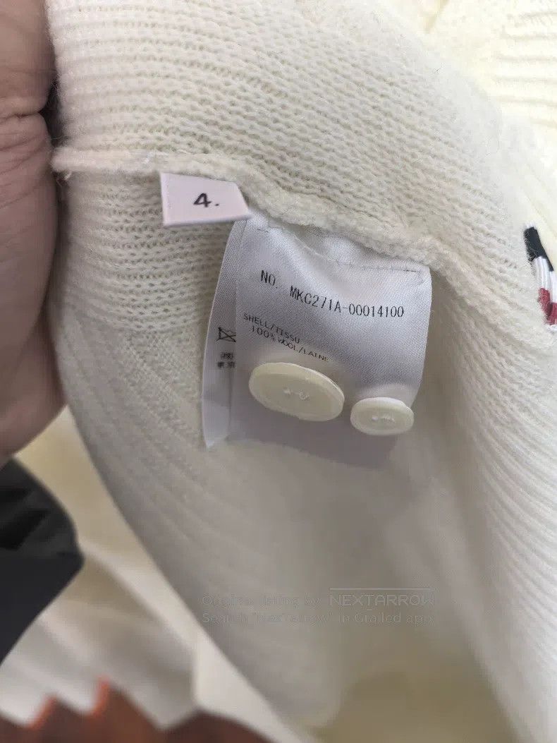 Thom Browne Thom Browne Wool Cardigan Beige Size US XL / EU 56 / 4 - 6 Thumbnail