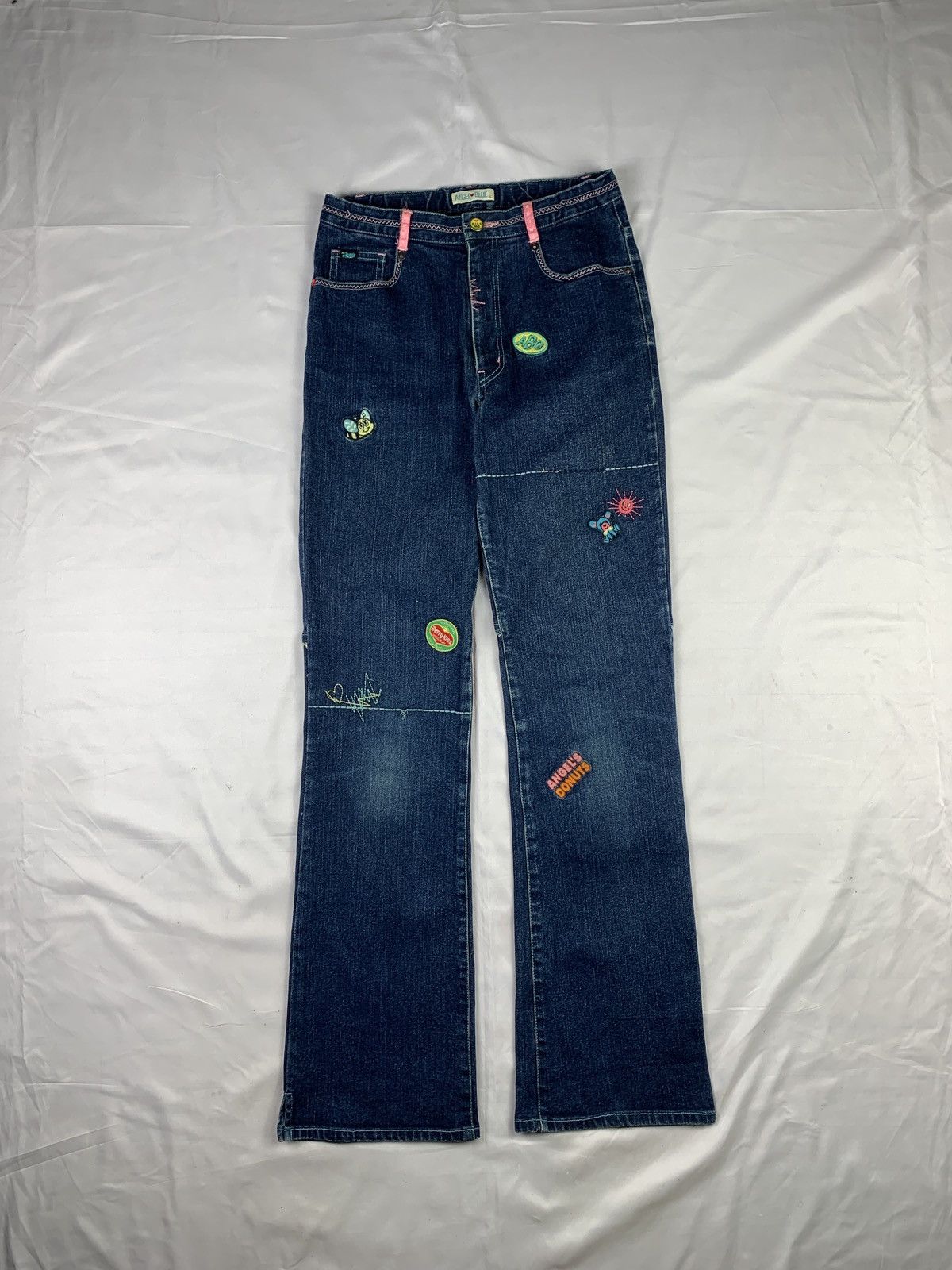 Angel Blue 2000s Angel Blue Japan Patch Cute Pop Embroidered Pants Size 28" / US 6 / IT 42 - 1 Thumbnail