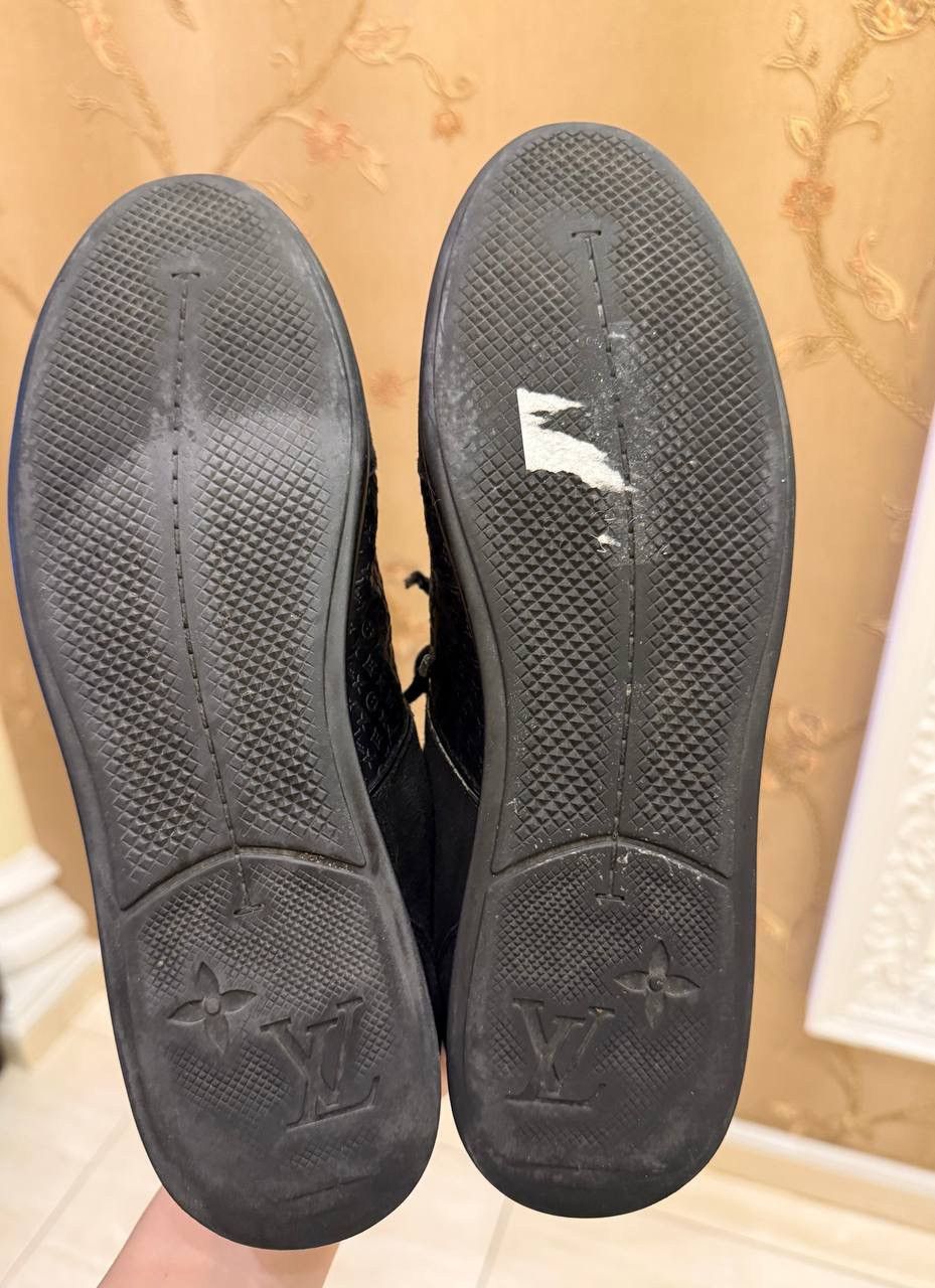 Louis Vuitton Louis Vuitton Black Monogram Canvas Low Top Sneakers Size US 8 / IT 38 - 6 Thumbnail