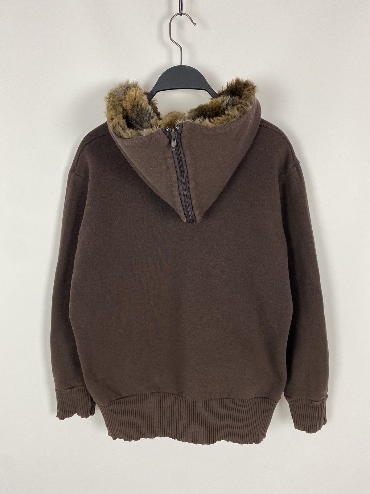 Vintage Y2K Vintage Malta Jeans Rhinestone Logo Faux Fur Boxy Hoodie Size L / US 10 / IT 46 - 4 Thumbnail