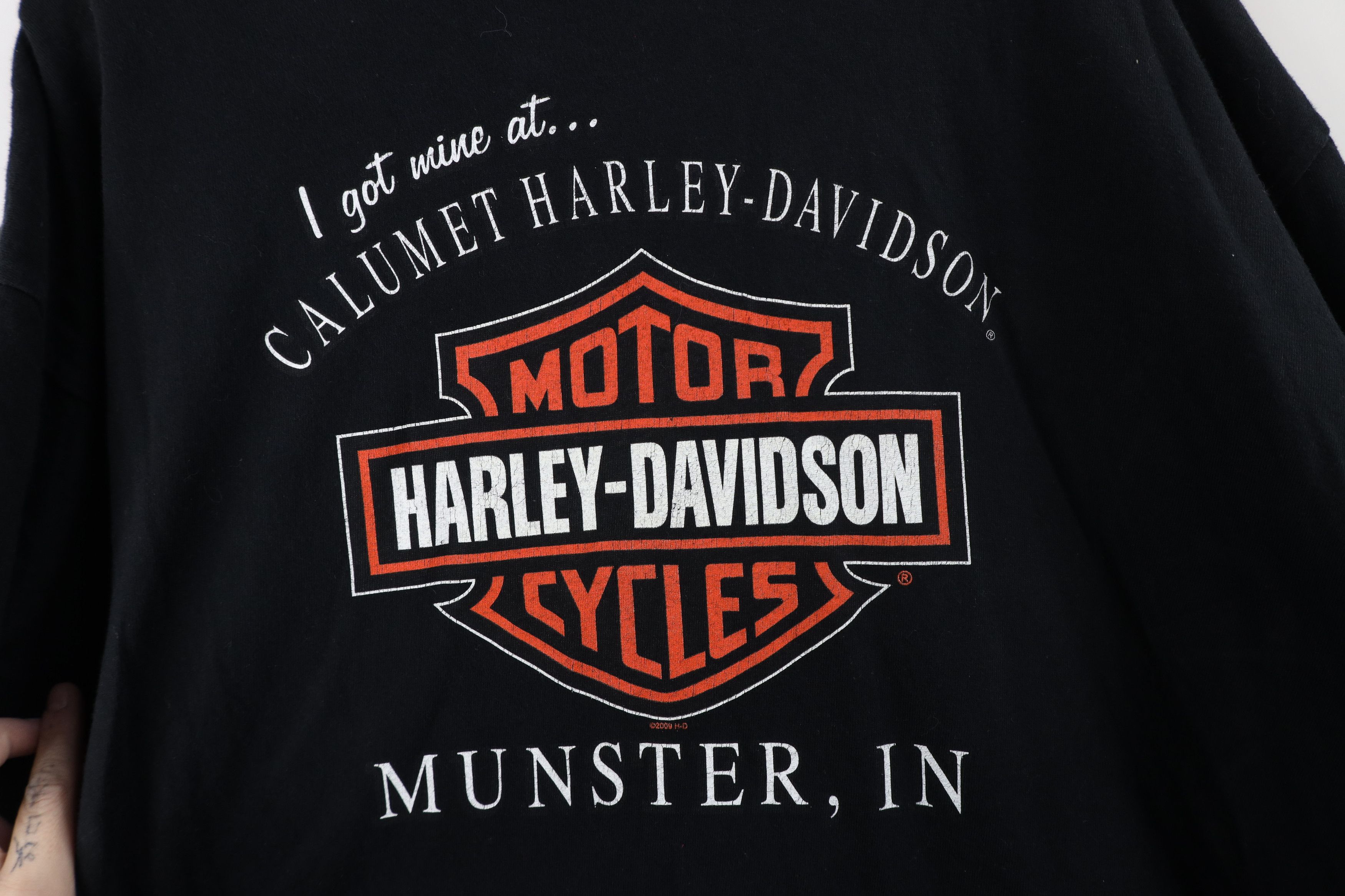 Harley Davidson Vintage Y2K Harley Davidson Spell Out Big Logo T-Shirt Black Size US XL / EU 56 / 4 - 9 Thumbnail