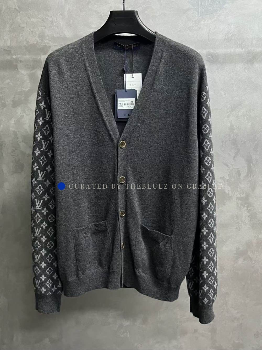 Louis Vuitton Monogram Sleeve Cardigan in Gray Size US XL / EU 56 / 4 - 1 Thumbnail