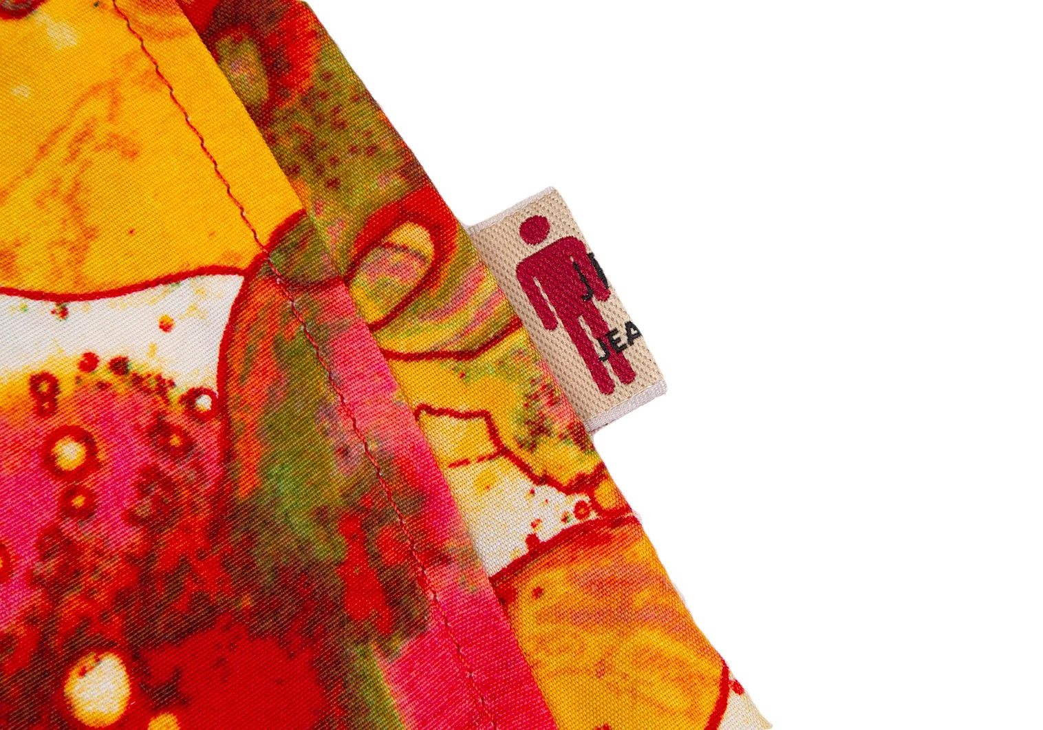 Jean Paul Gaultier Psychedelic Print Rayon Short Sleeve Shirt Red Multi M Size US M / EU 48-50 / 2 - 9 Thumbnail