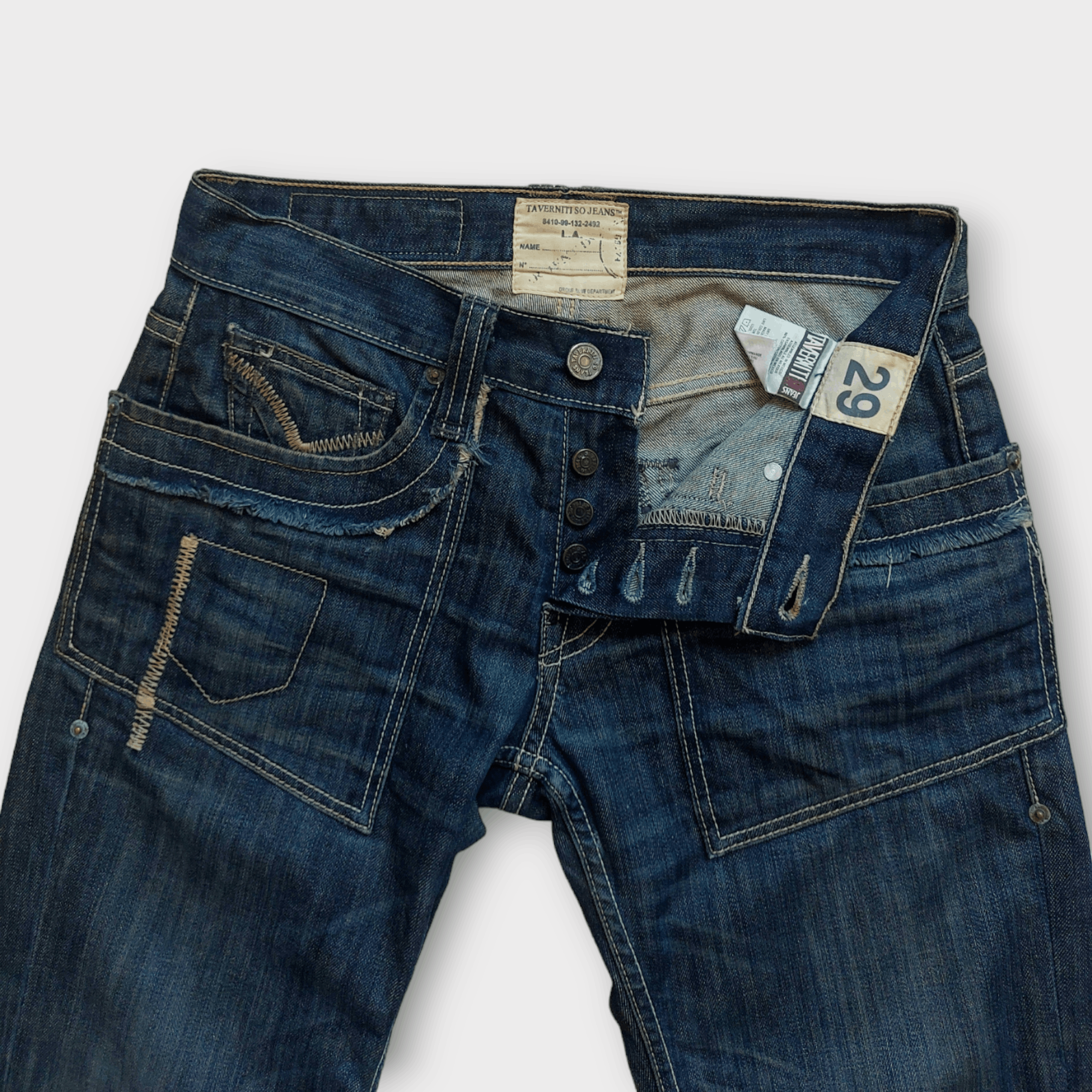 Vintage Vintage Jimmy Taverniti Outer Stitched Jeans Size US 29 - 5 Thumbnail