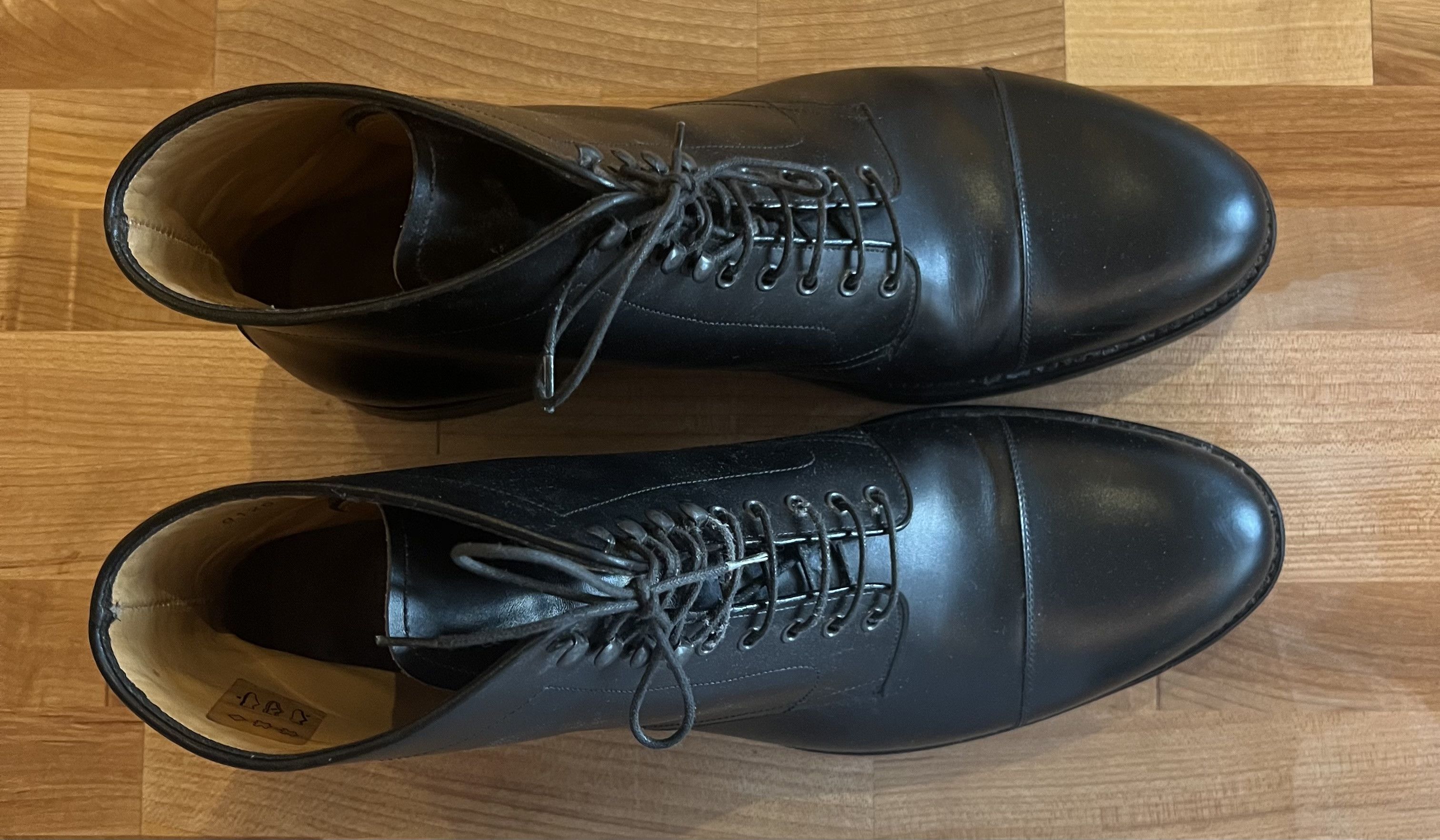Carlos Santos Carlos Santos - Men’s Calfskin Dress Boots - Black - UK 11 Size US 12 / EU 45 - 5 Thumbnail