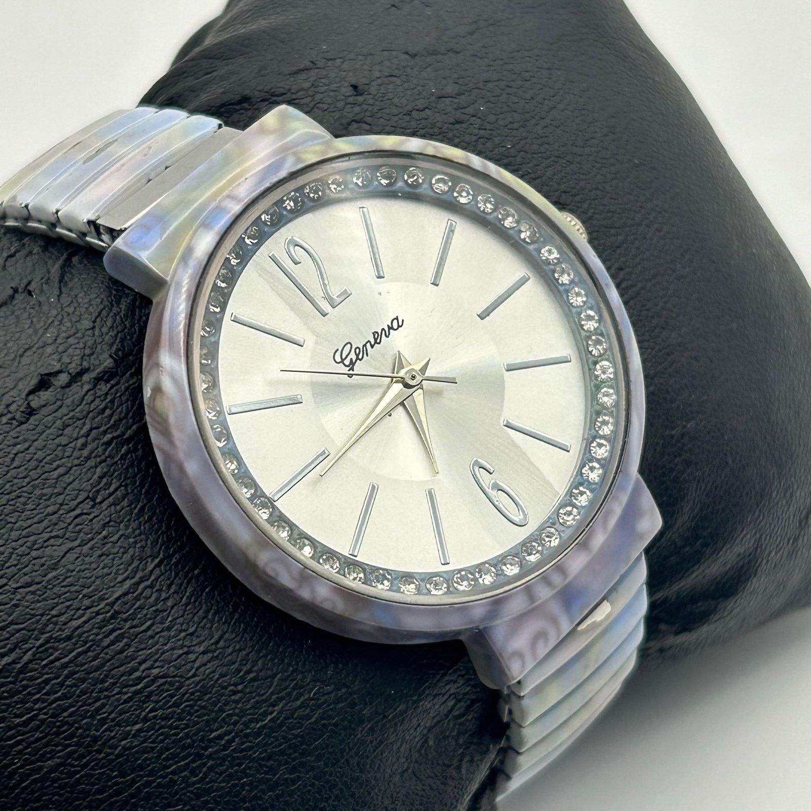 Geneva Geneva Pastel Iridescent Watch with Crystal-accented Bezel Size ONE SIZE - 3 Thumbnail