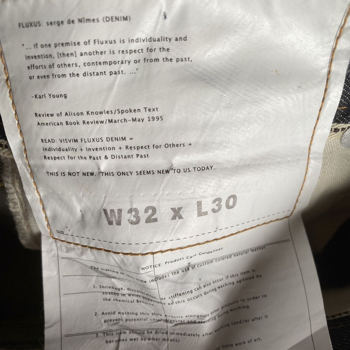 Visvim Visvim Social Sculpture 01NW Selvage Denim Size US 32 / EU 48 - 9 Thumbnail