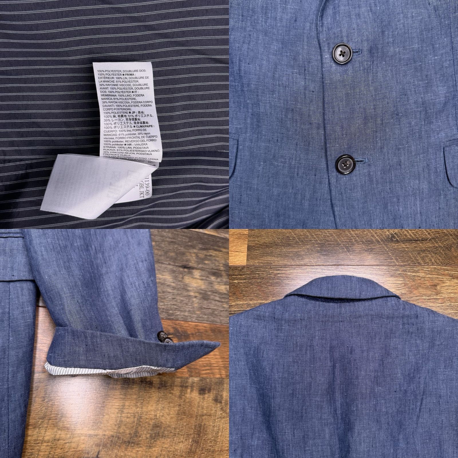 Banana Republic Banana Republic Sport Coat Blazer Jacket Blue Linen Slim 42 Short Mens Size US 42 / EU 58 - 8 Thumbnail