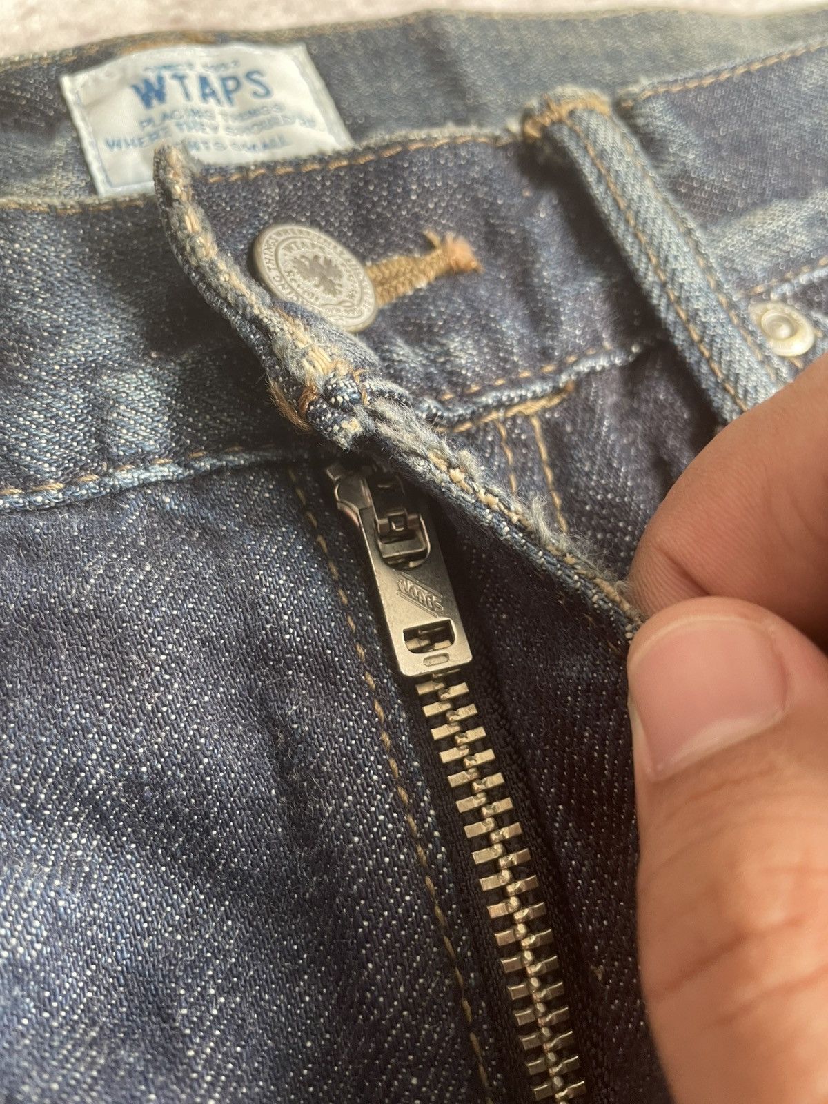 Wtaps FW13 WTAPS LIFIST Thrashed Denim Pants Size US 31 - 8 Thumbnail