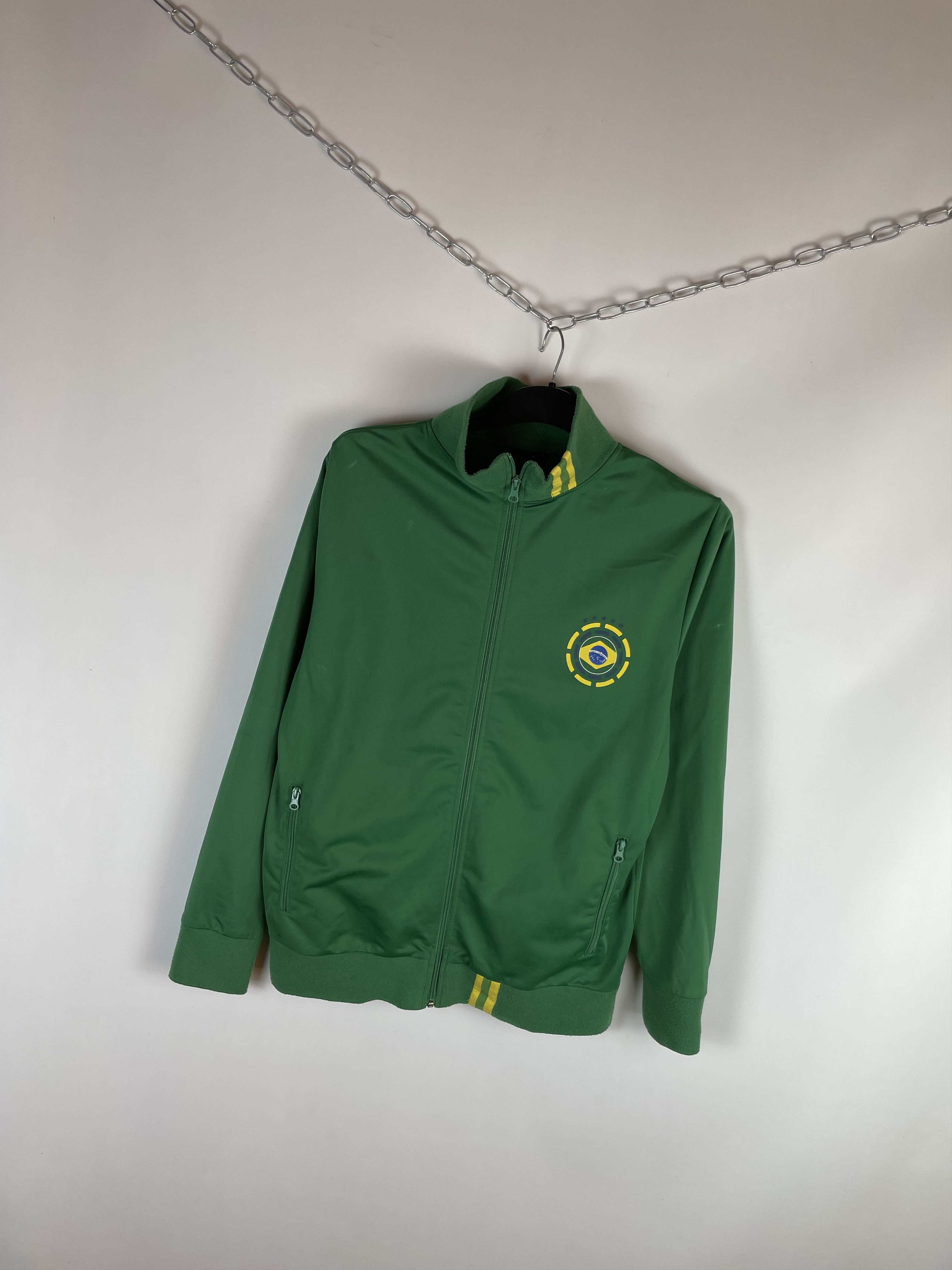 Vintage Vintage y2k Brasil Zip Up Sweatshirt Soccer Style Size US L / EU 52-54 / 3 - 2 Thumbnail