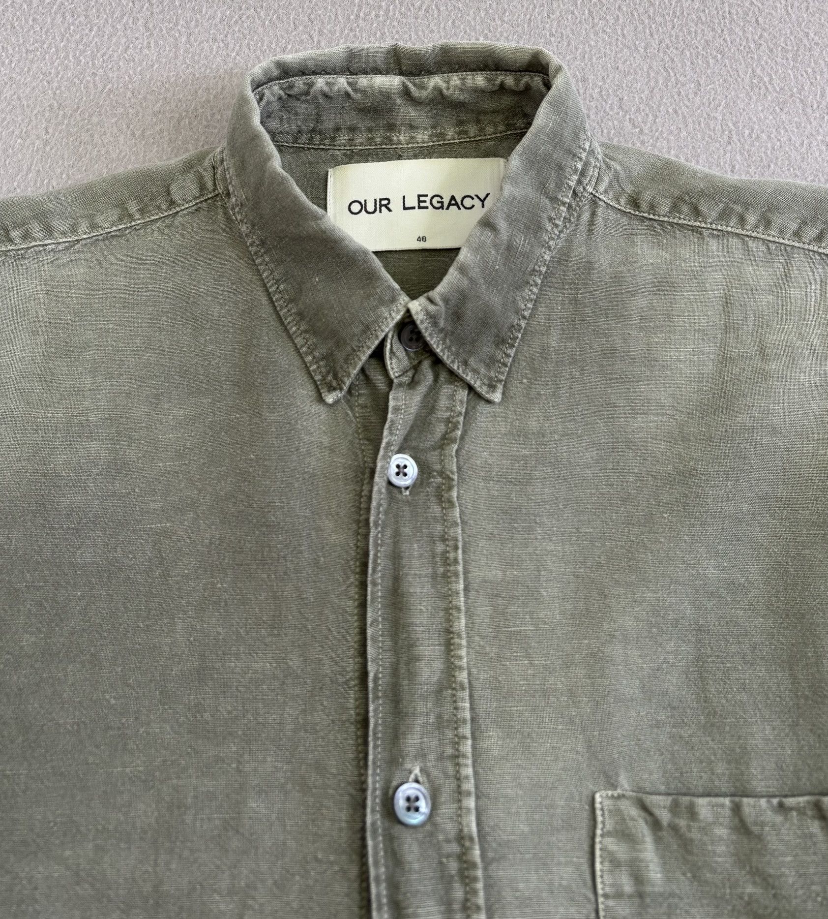 Our Legacy OUR Legacy Khaki shirt Linen size 48 Size US M / EU 48-50 / 2 - 15 Thumbnail