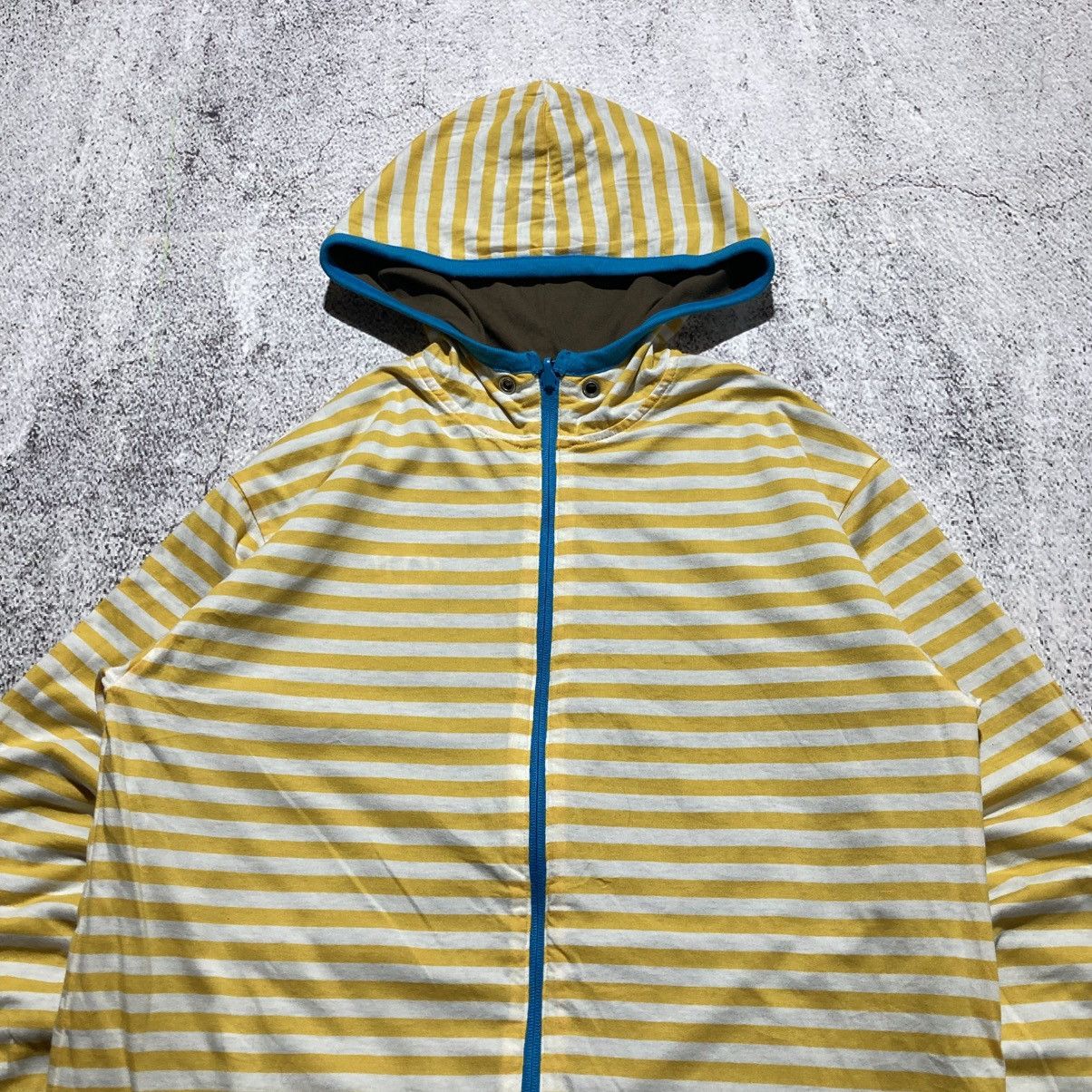 Japanese Brand 2000s Baby Doll Reversible Ziphoodie Brown/Striped Lgb Size US M / EU 48-50 / 2 - 18 Thumbnail
