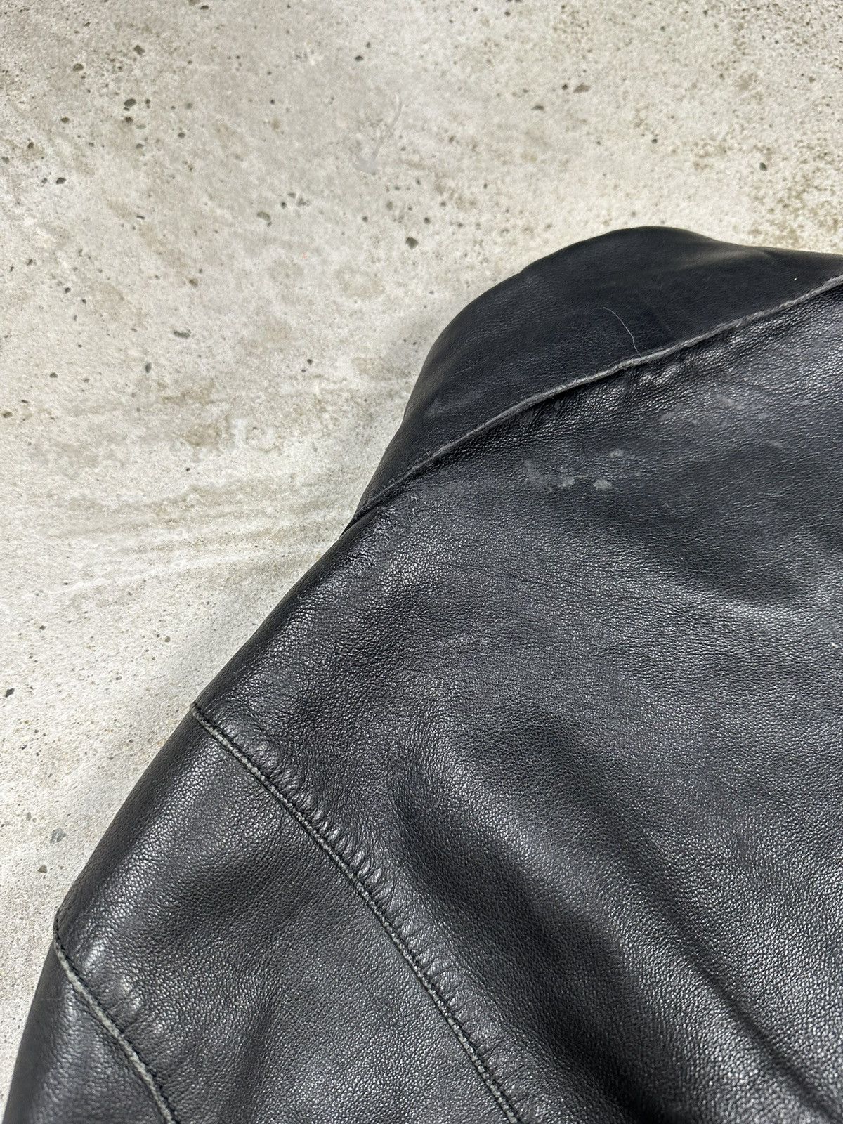 Massimo Dutti Massimo Dutti Black Sheep Leather Asymmetrical Moto Biker Size M / US 6-8 / IT 42-44 - 21 Thumbnail