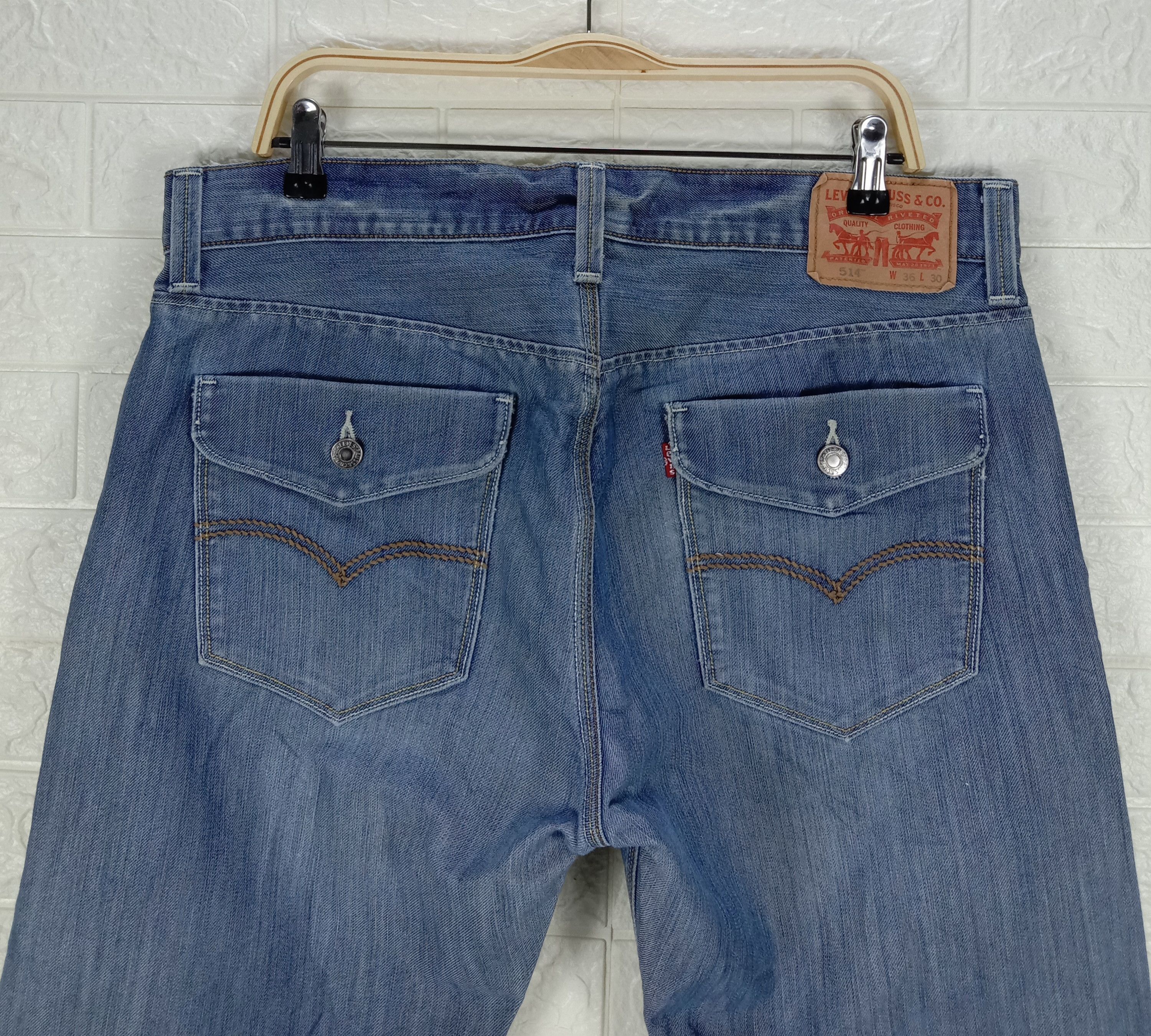 Levi's Vintage Levi's 514 Jeans Straight Fit Blue Wash Denim Size US 36 / EU 52 - 6 Thumbnail