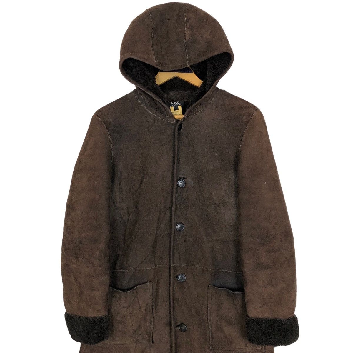 A.P.C. Vintage A.P.C. Hooded Sheepskins Shearling Leather Jacket Size S / US 4 / IT 40 - 3 Thumbnail