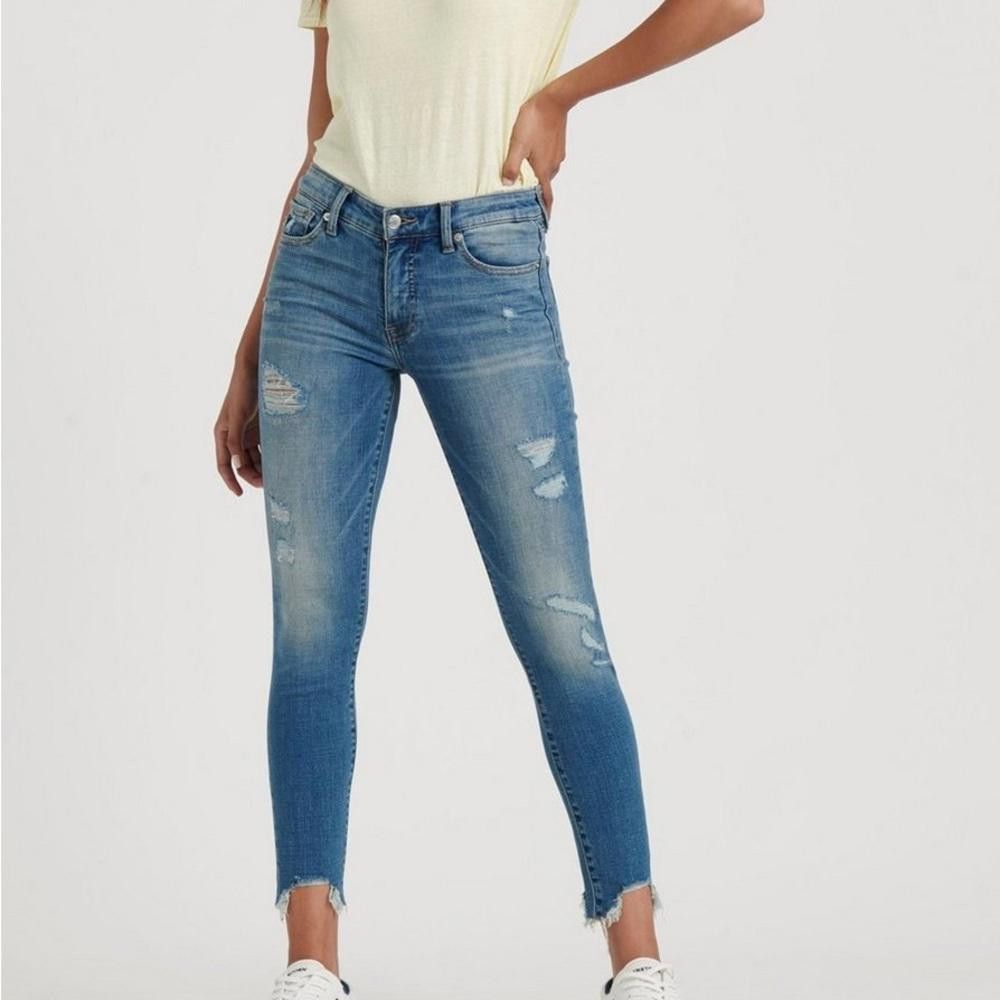 Lucky Brand Lucky Brand l Ava Mid Rise Skinny Distressed Jeans Size 10 Size 32" / US 10 / IT 46 - 11 Thumbnail