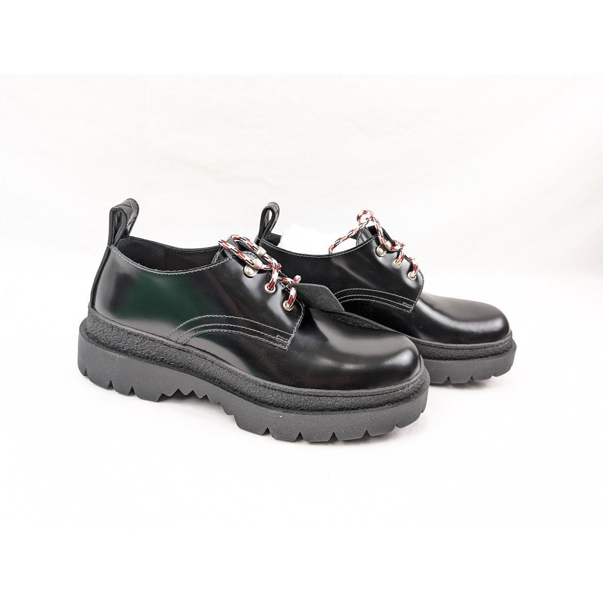 Bottega Veneta o1rshd1 Q:2 / Highway Lace Up Shoes Texas Calf in Black Size US 11 / EU 44 - 11 Thumbnail