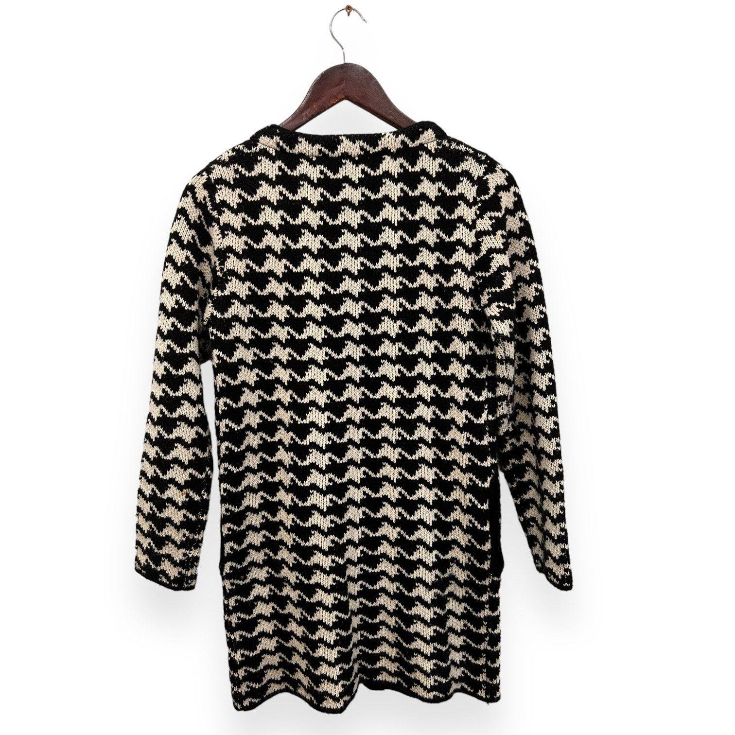 Vintage Vintage Houndstooth Wool Full Zip Sweater Size XS Size XS / US 0-2 / IT 36-38 - 2 Thumbnail