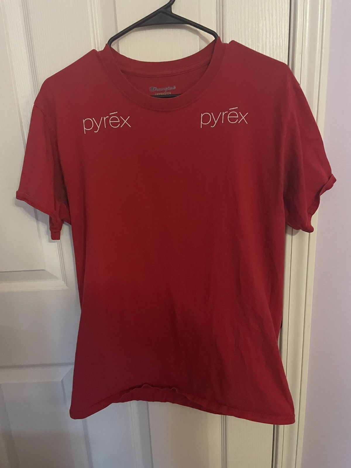image of Champion T-Shirt Off White Virgil Abloh in Red, Men's (Size Medium)