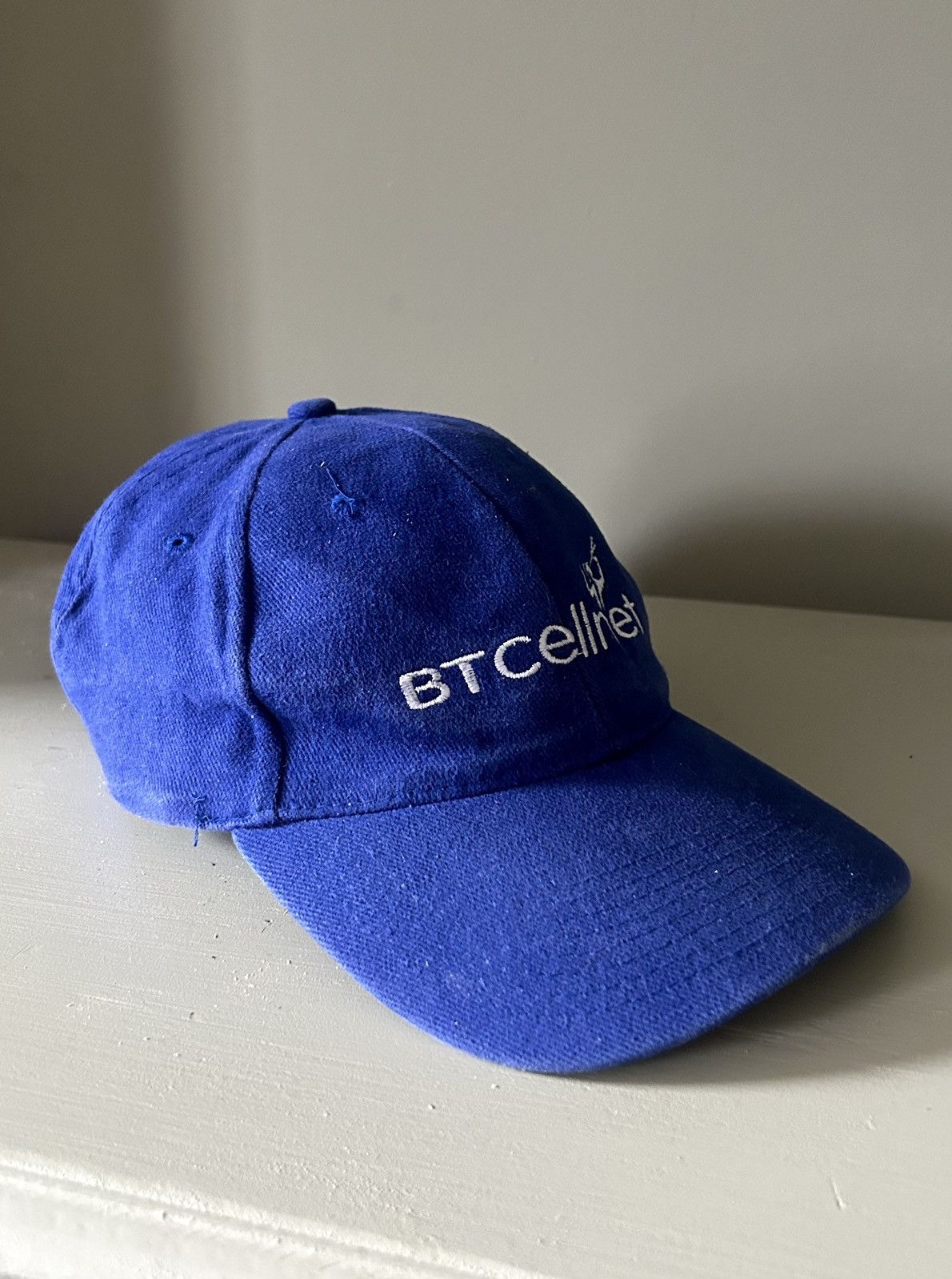 Vintage 1990s 2000s VINTAGE BLUE COTTON BT CELLNET BASEBALL CAP Size ONE SIZE - 3 Thumbnail