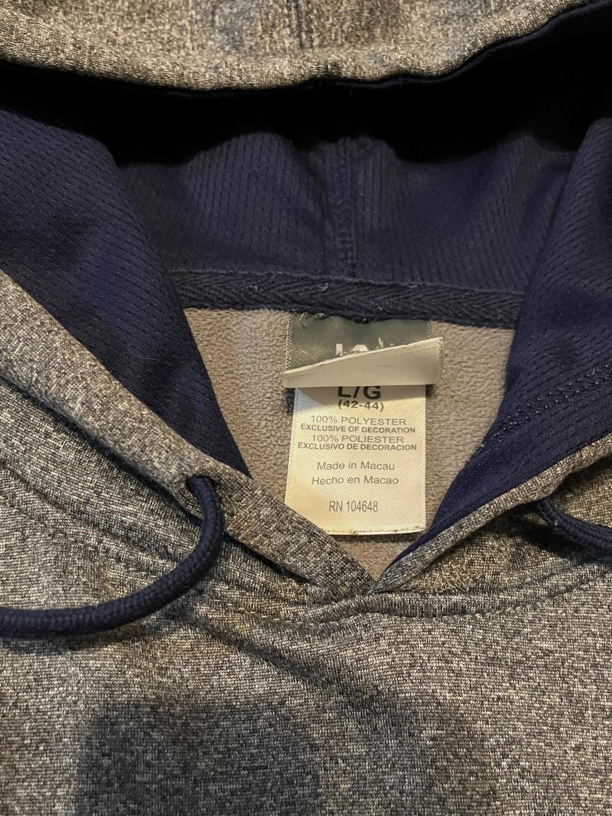 Unknown London Vintage Gray Notre Dame Hoodie Sweatshirt with Front Pocket Size ONE SIZE - 3 Thumbnail