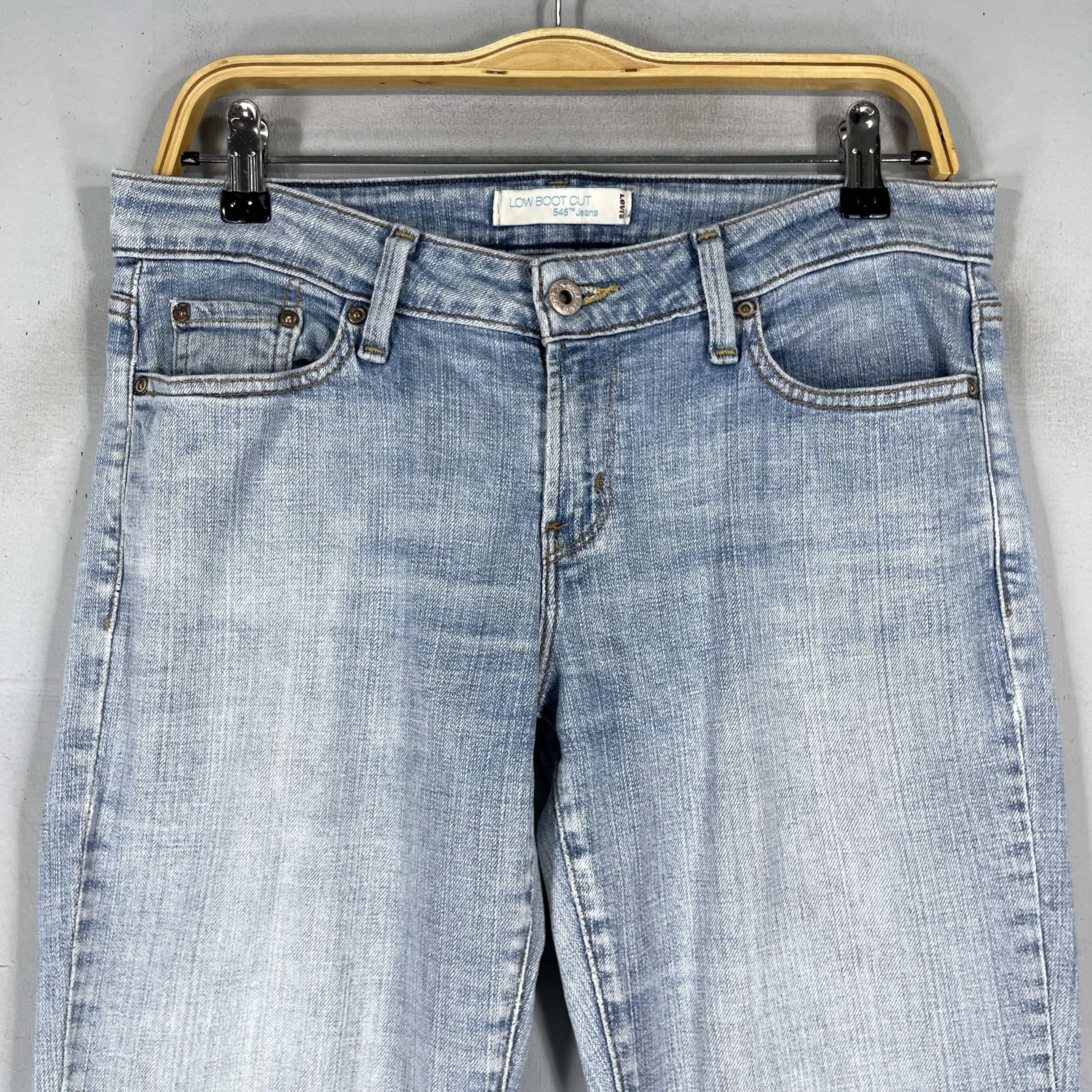 Levi's × Vintage W31 L31 Vintage Levis 545 Distressed Low Bootcut Jeans Size 31" - 2 Thumbnail