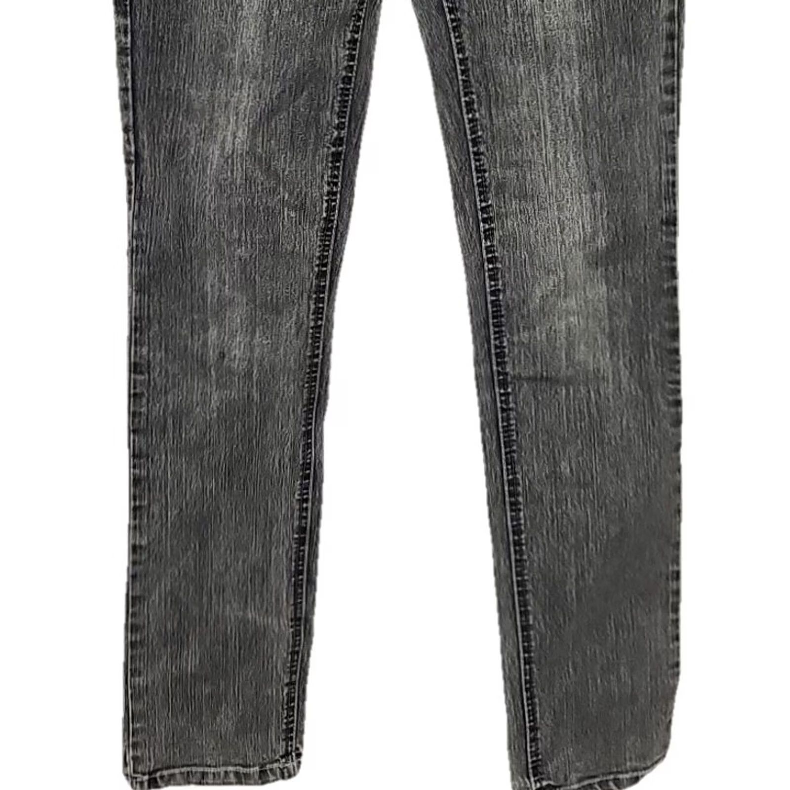 Denime YMI Skinny Jeans Women Size 3 Gray Stretch Denim Mid Rise NWT Jeans Women Slim Skinny Gray NWT Regular Rise 28in Inseam Womens Size 26" / US 2 / IT 38 - 3 Thumbnail