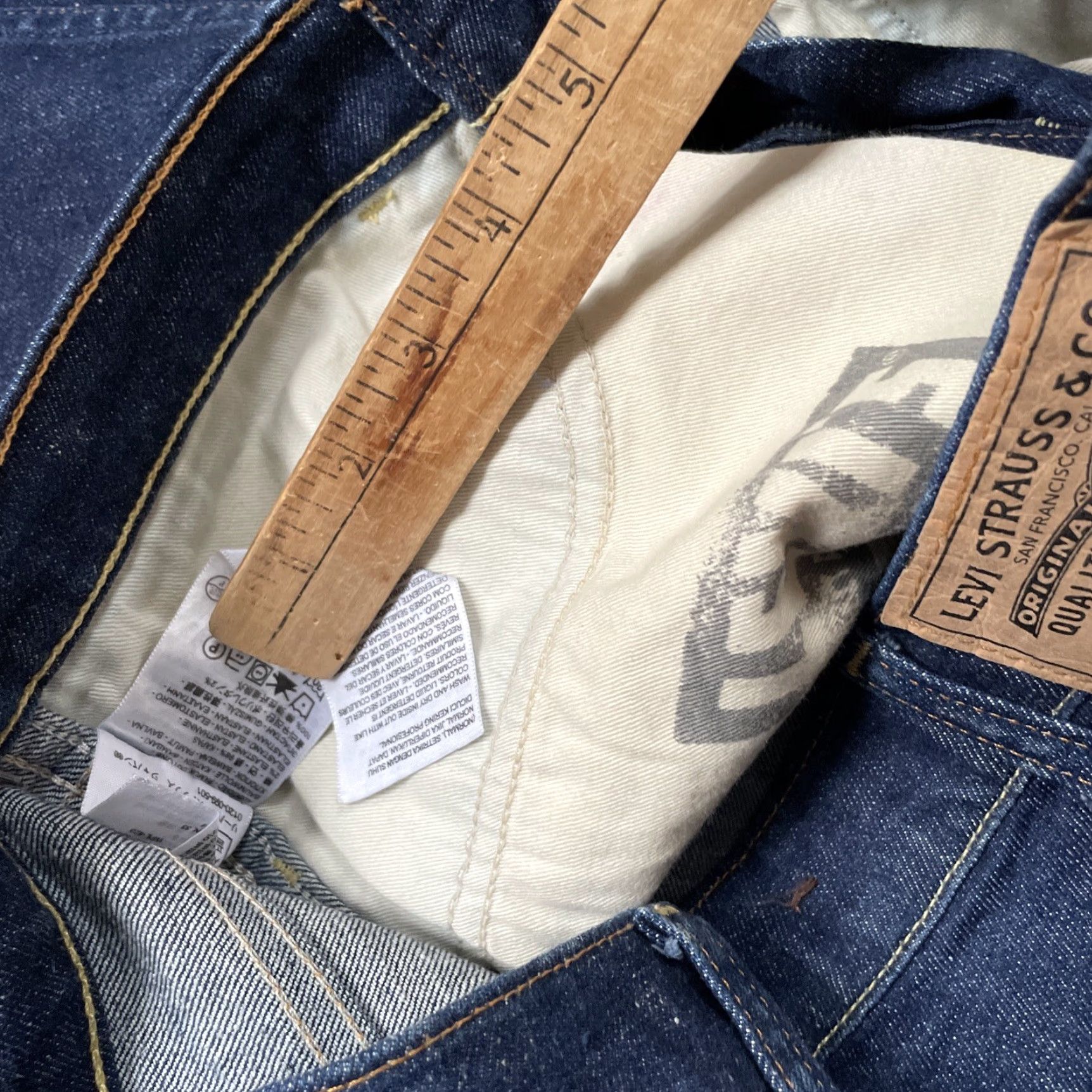 Levi's Levis 506 LVC Vintage Denim Dark Blue Jeans Big E Orange Tab 31x32 Jeans Mens Clothing Straight 31 Blue LVC 80s 90s Size US 31 - 7 Thumbnail